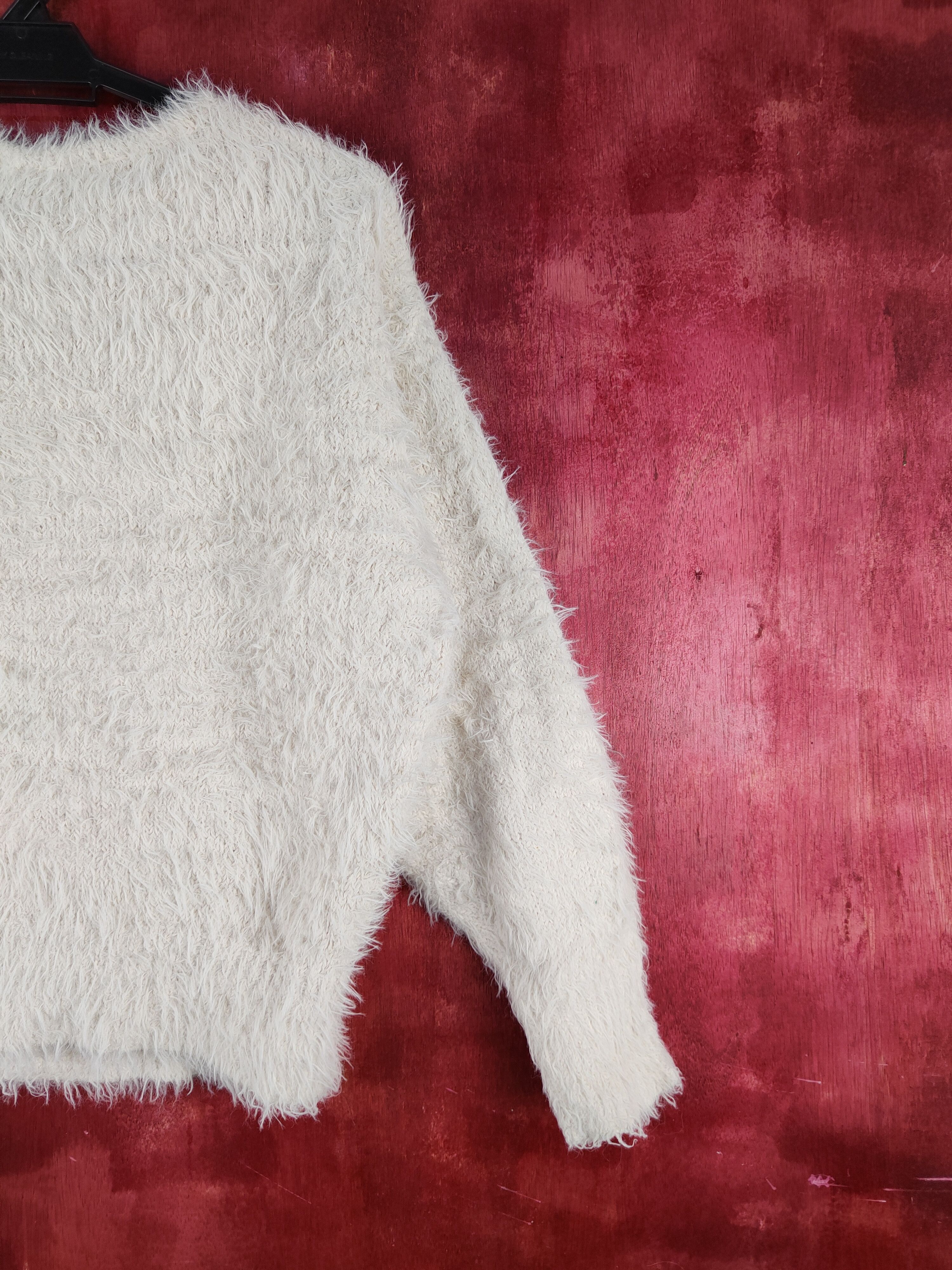 Aran Isles Knitwear GU Beige Shag Shaggy Fur Mohair Knitwear #S2101 Size M / US 6-8 / IT 42-44 - 9 Thumbnail