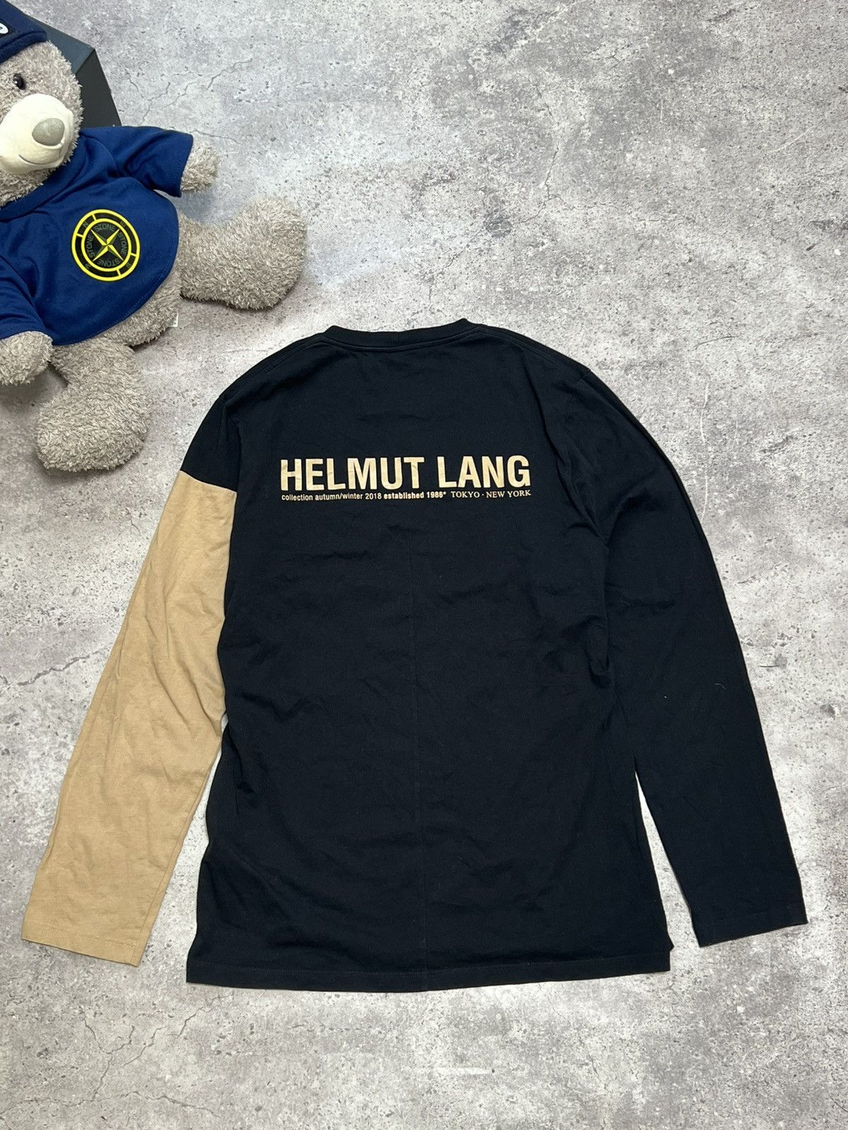 Helmut Lang 2018 Rare Logo Helmut Lang Spellout Tubular Longsleeve Size US L / EU 52-54 / 3 - 2 Thumbnail