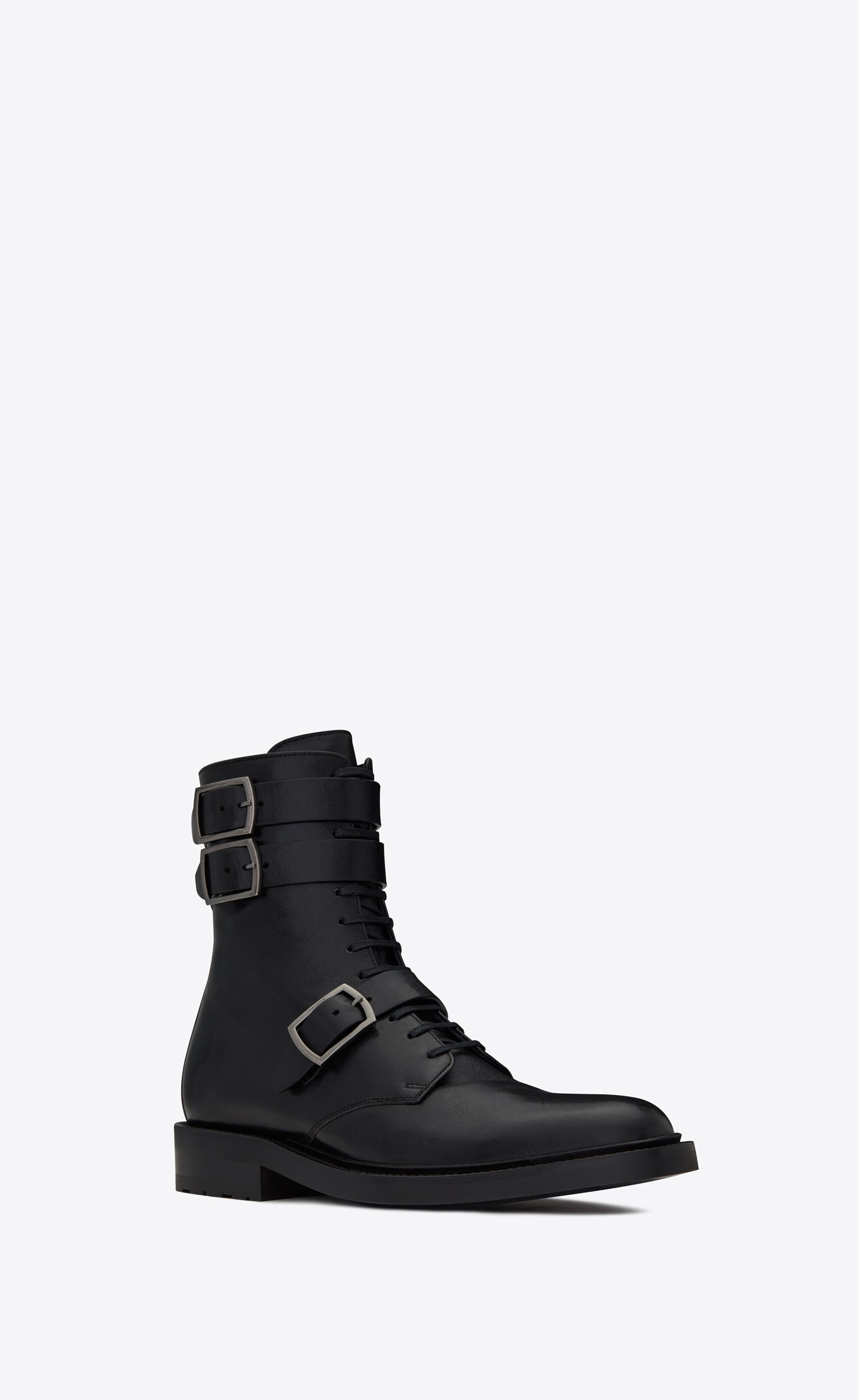 Saint Laurent Paris o1bcso1str1124 Army Booties in Black Size US 5 / IT 35 - 2 Thumbnail