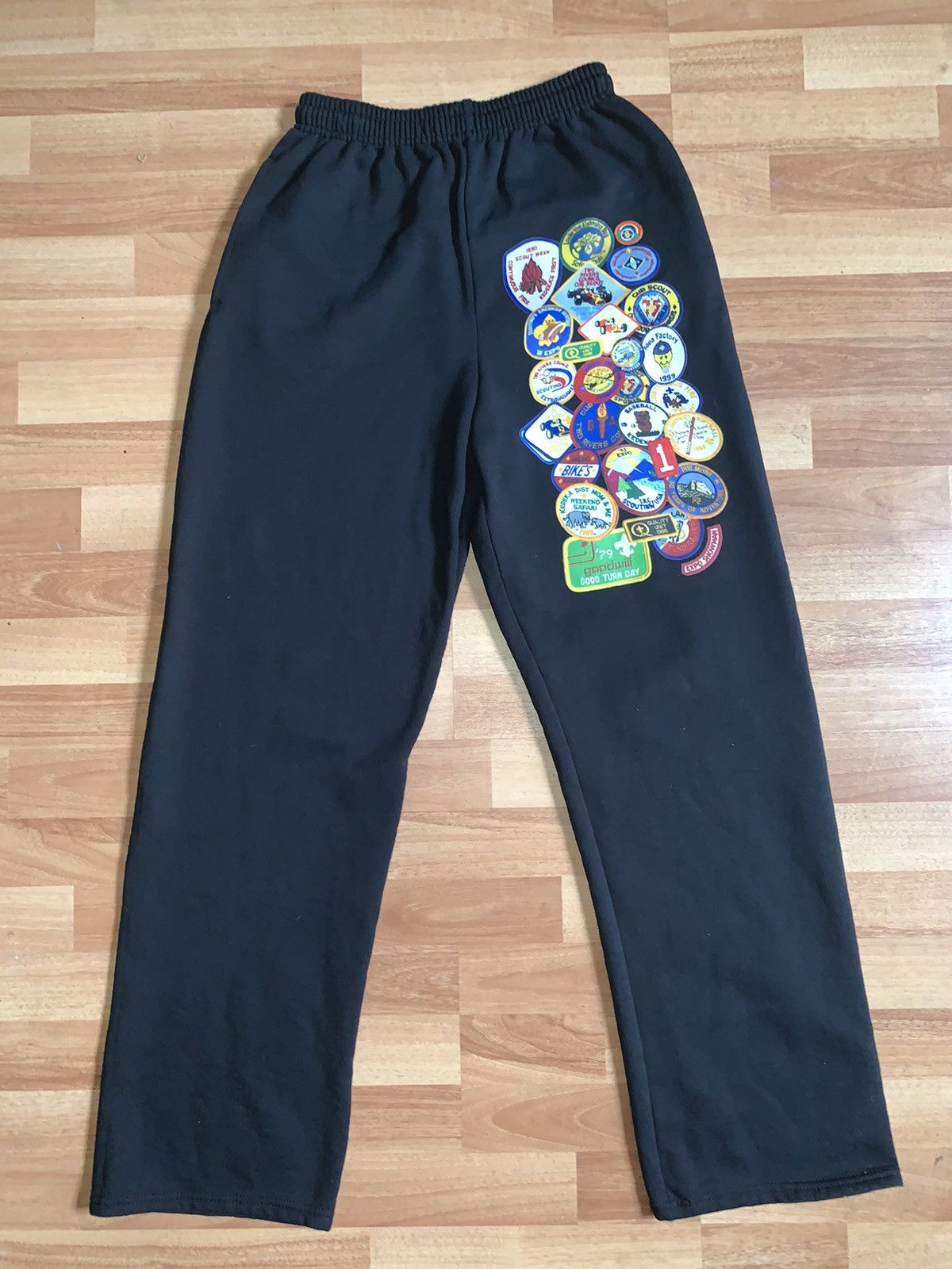 Black Boyscout Patchwork Sweatpants