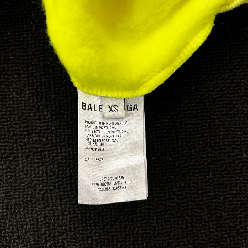 Balenciaga Balenciaga Fluorescent yellow cola hoodie Size US XS / EU 42 / 0 - 5 Thumbnail