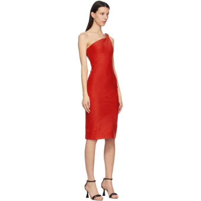 Givenchy o1y0925 Midi Dress in Red Size XS / US 0-2 / IT 36-38 - 2 Thumbnail