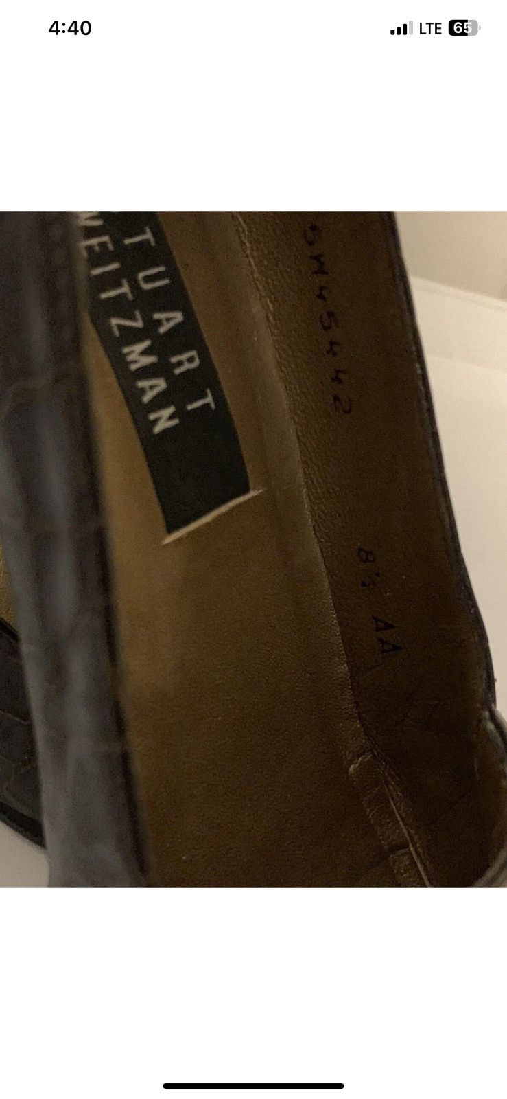Stuart Weitzman Stuart weitzman womens sz 8.5AA croc print chocolate heels Size US 8.5 / IT 38.5 - 3 Thumbnail