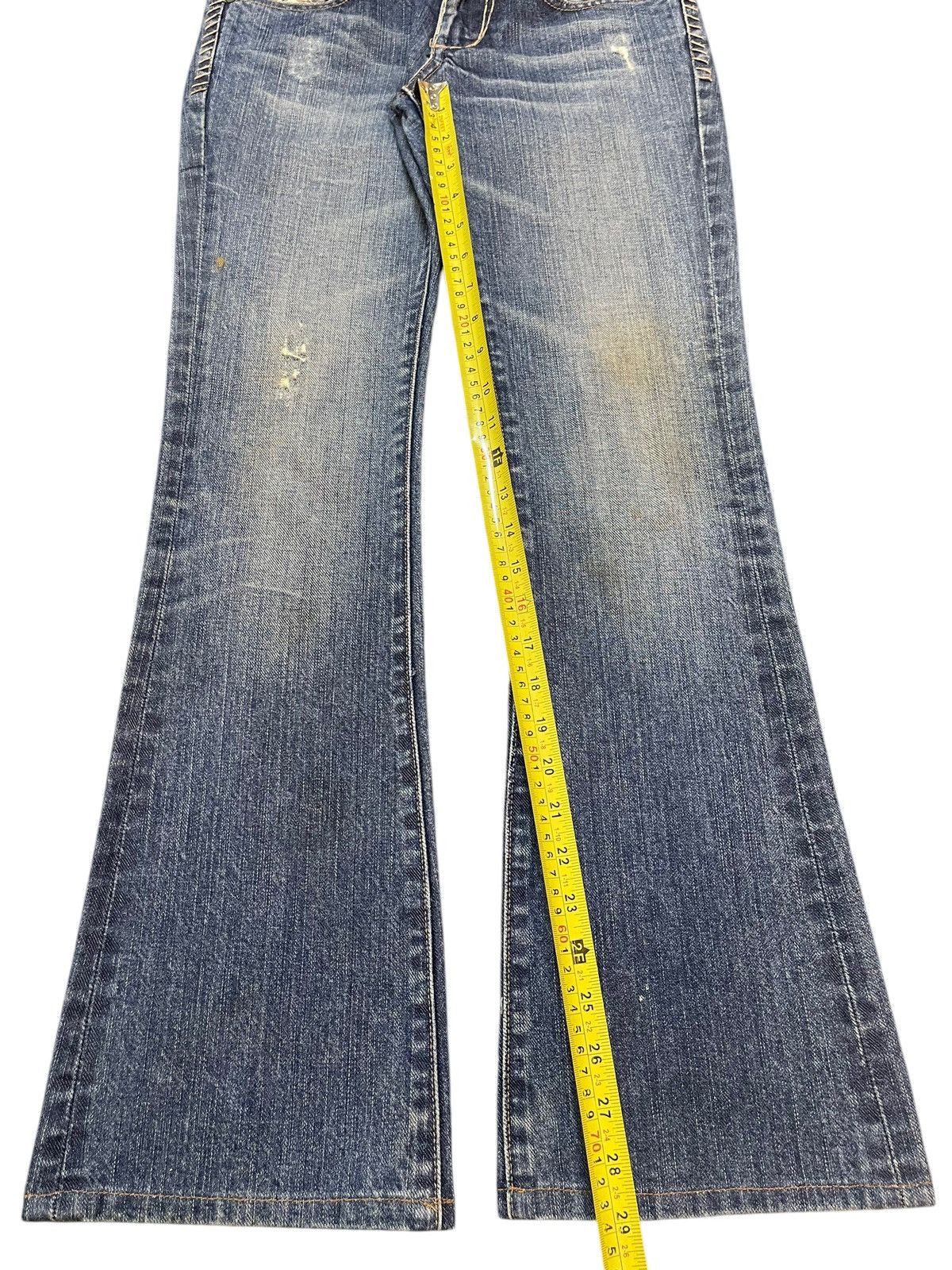 If Six Was Nine Vintage Japanese Brand Blue Faded Wash Style Flare Jeans Size US 28 / EU 44 - 13 Thumbnail