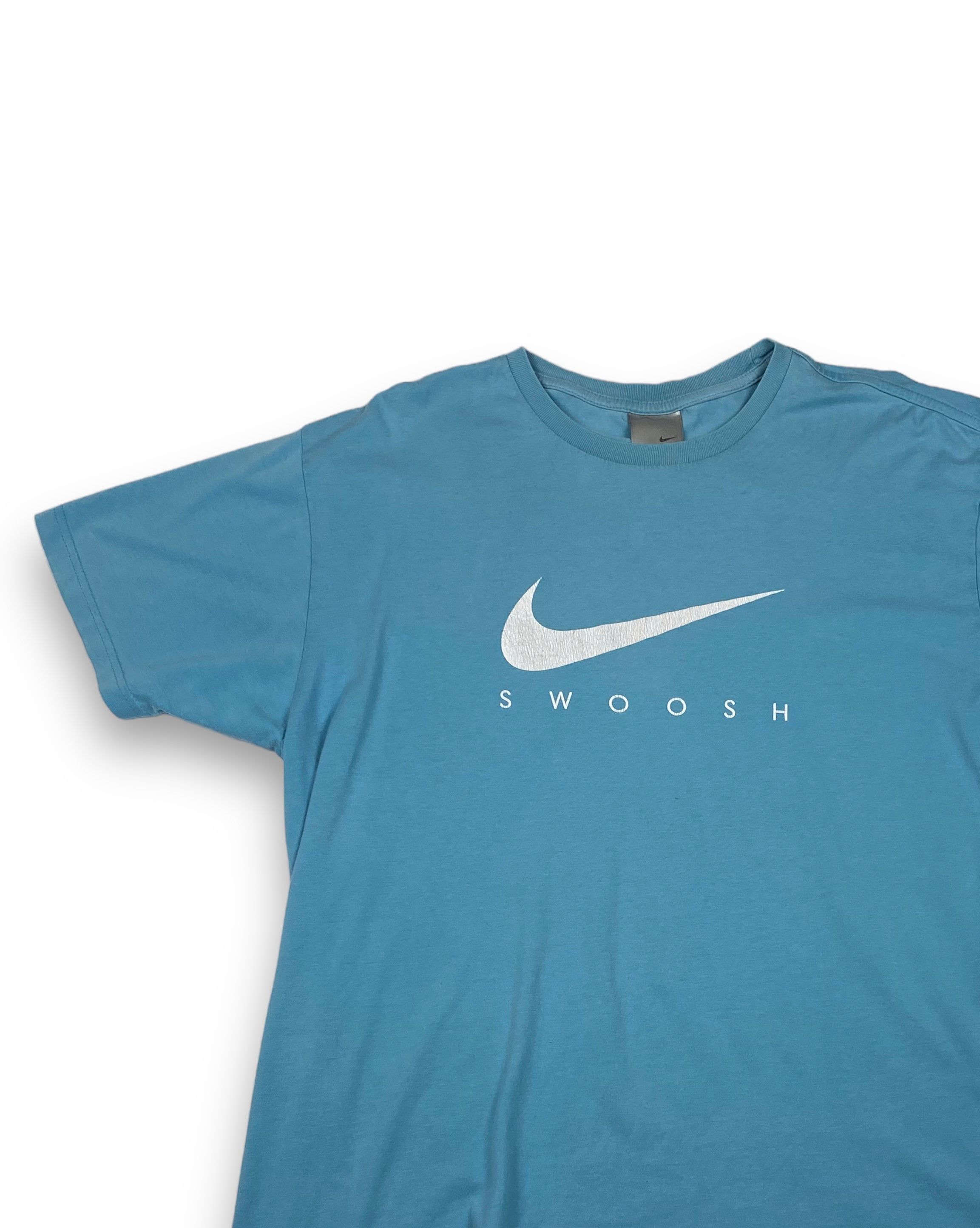 Nike 00s Vintage NIKE Silver Tag Big Logo Sky Blue T-Shirt M703 Size US XL / EU 56 / 4 - 3 Thumbnail