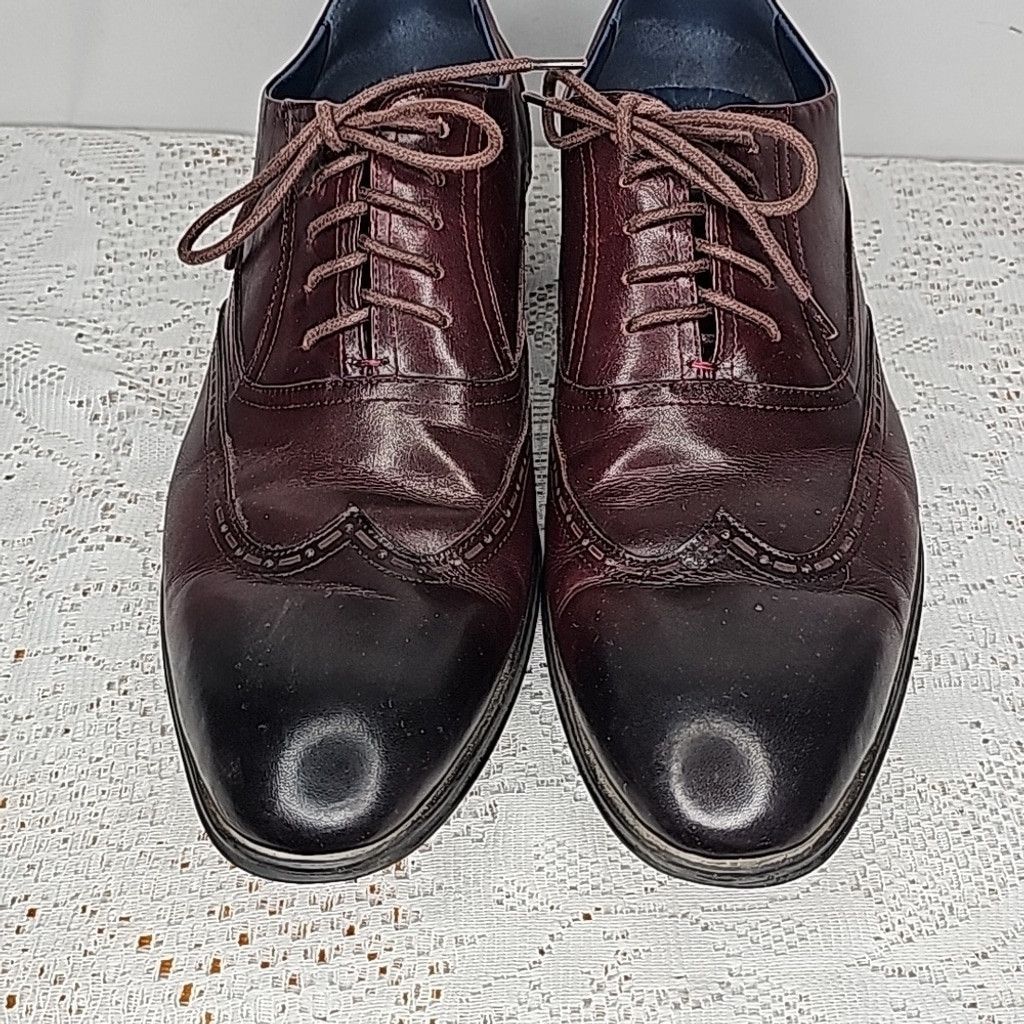 Vintage Foundry Vintage Foundry Co. Cherry wood black toes wingtip shoes 11 Size US 11 / EU 44 - 2 Thumbnail