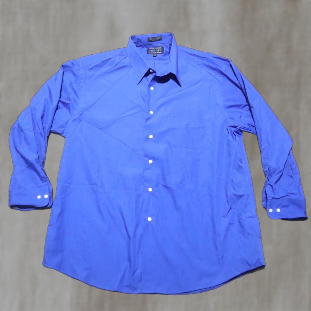 Alexander Julian Alexander Julian Shirt Button-Up XL Blue Mens Long Sleeve Size US XL / EU 56 / 4 - 1 Thumbnail