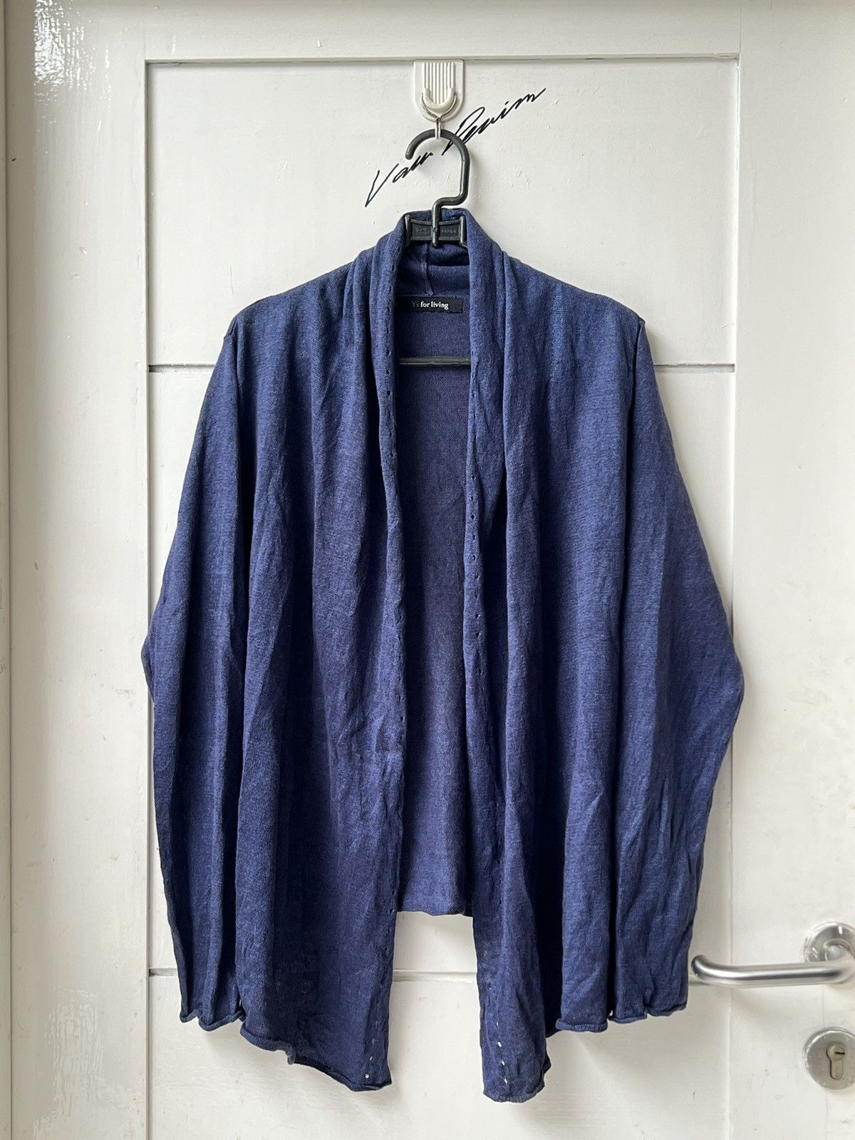 Yohji Yamamoto Y'S FOR LIVING Yohji Yamamoto Blue Cardigan Size US L / EU 52-54 / 3 - 9 Thumbnail
