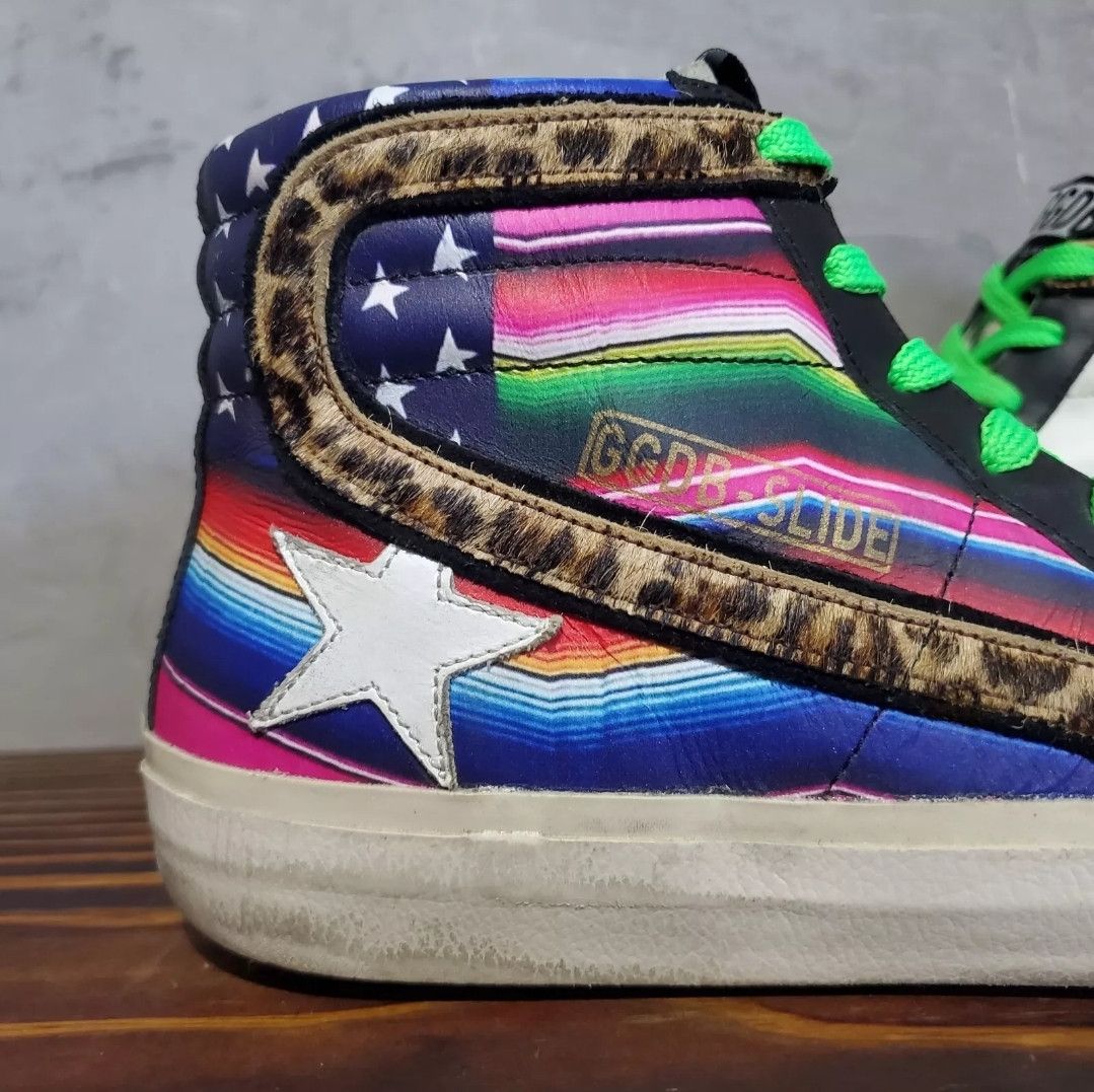 Golden Goose Golden Goose Slide High Top Sneaker 38 Rainbow Black Size US 8 / IT 38 - 23 Thumbnail