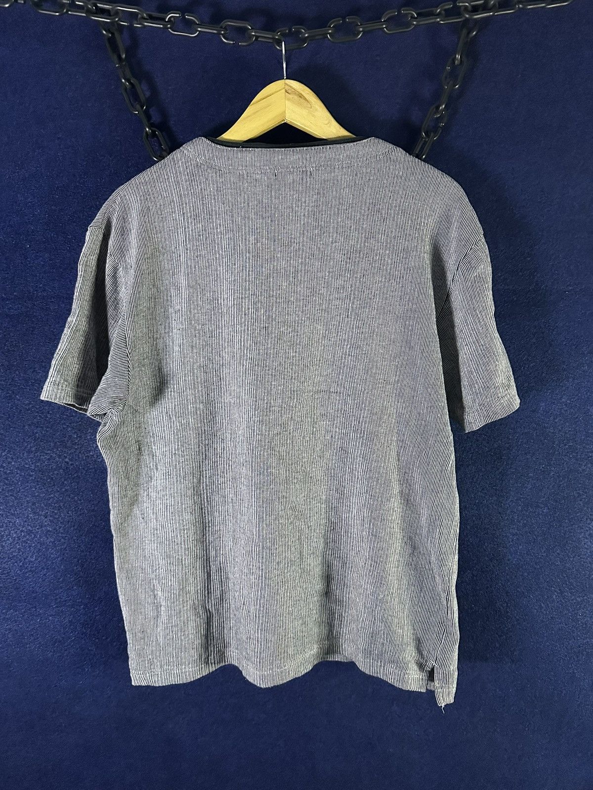 14th Addiction Japanese Y2K Double Layer Button Up Stripe Tshirt Size US L / EU 52-54 / 3 - 4 Thumbnail
