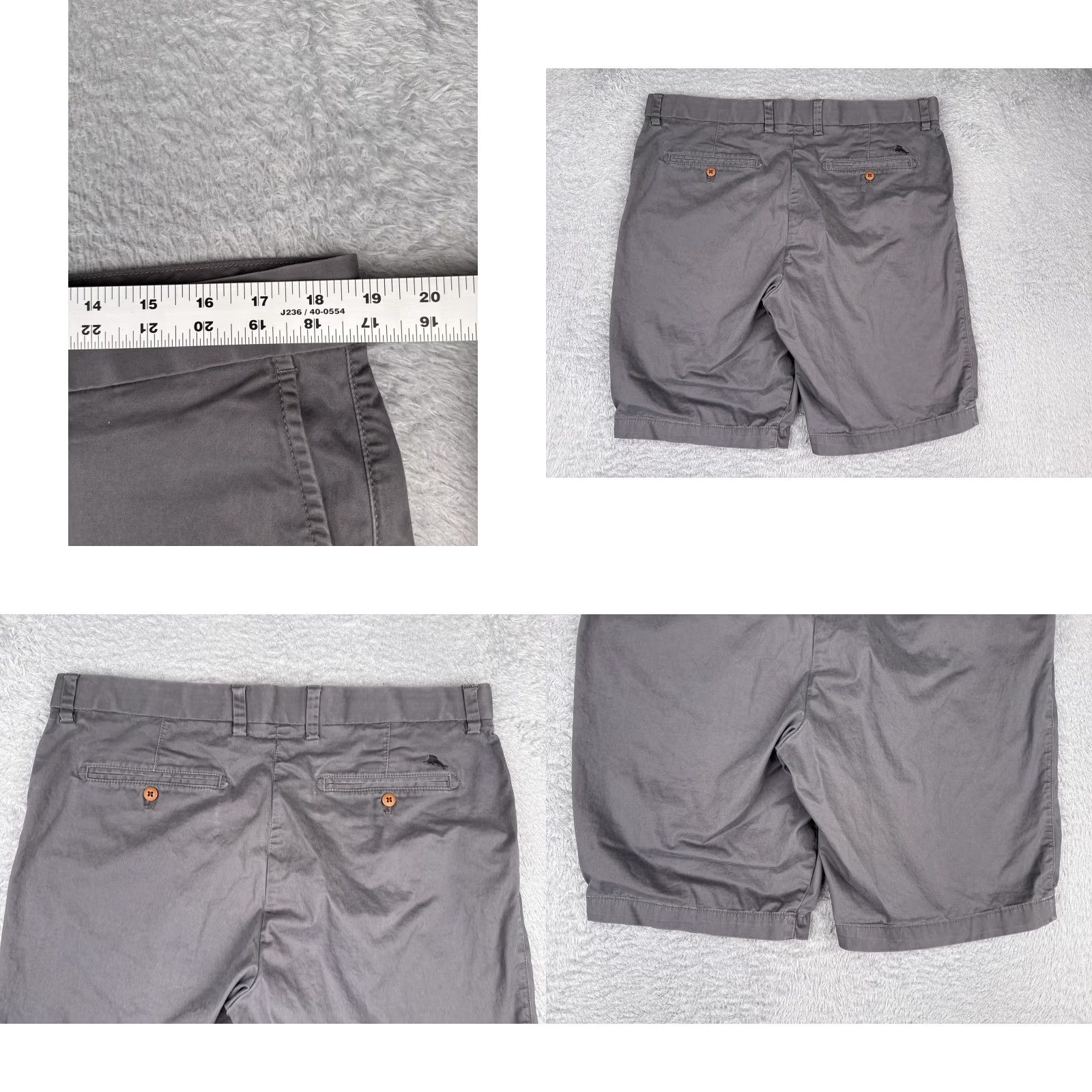 Tommy Bahama Tommy Bahama Shorts Mens 38 Gray Stretch Chino Flat Front Zip Fly Marlin Casual Pants Size US 38 / EU 54 - 9 Thumbnail