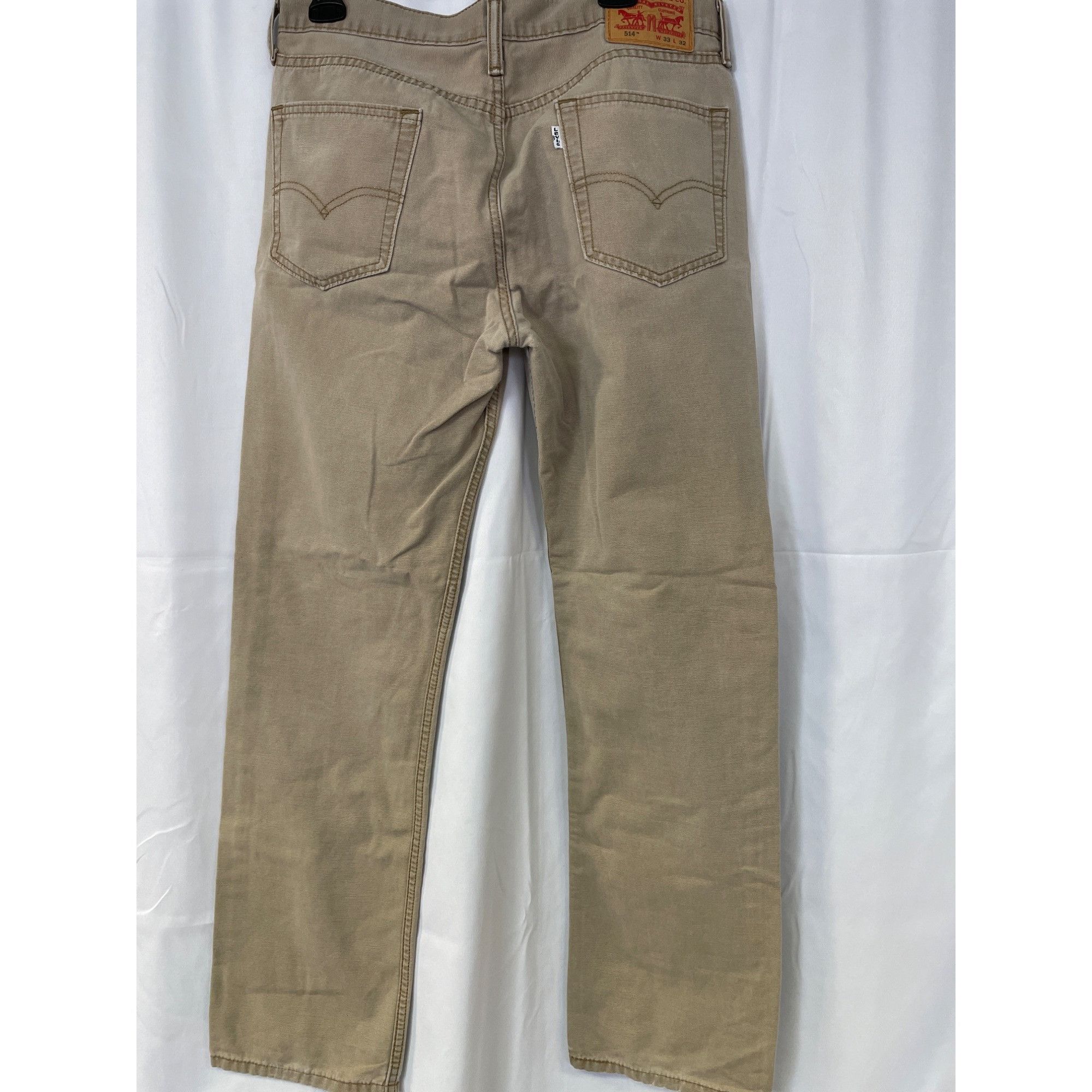 Levi's Levi Strauss Mens Khaki Straight Fit Jens Size 33 x 32 SKU Size US 34 / EU 50 - 2 Thumbnail