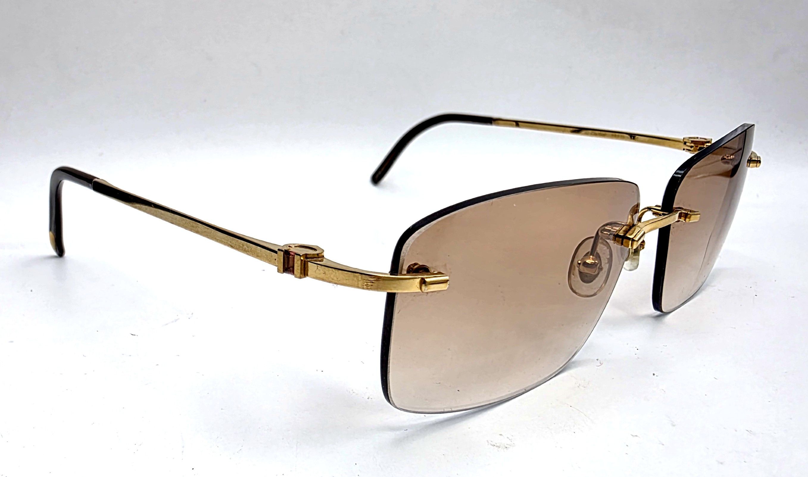 Cartier Luxury Cartier Pink Sapphire Sunglasses 17309 Size ONE SIZE - 7 Thumbnail