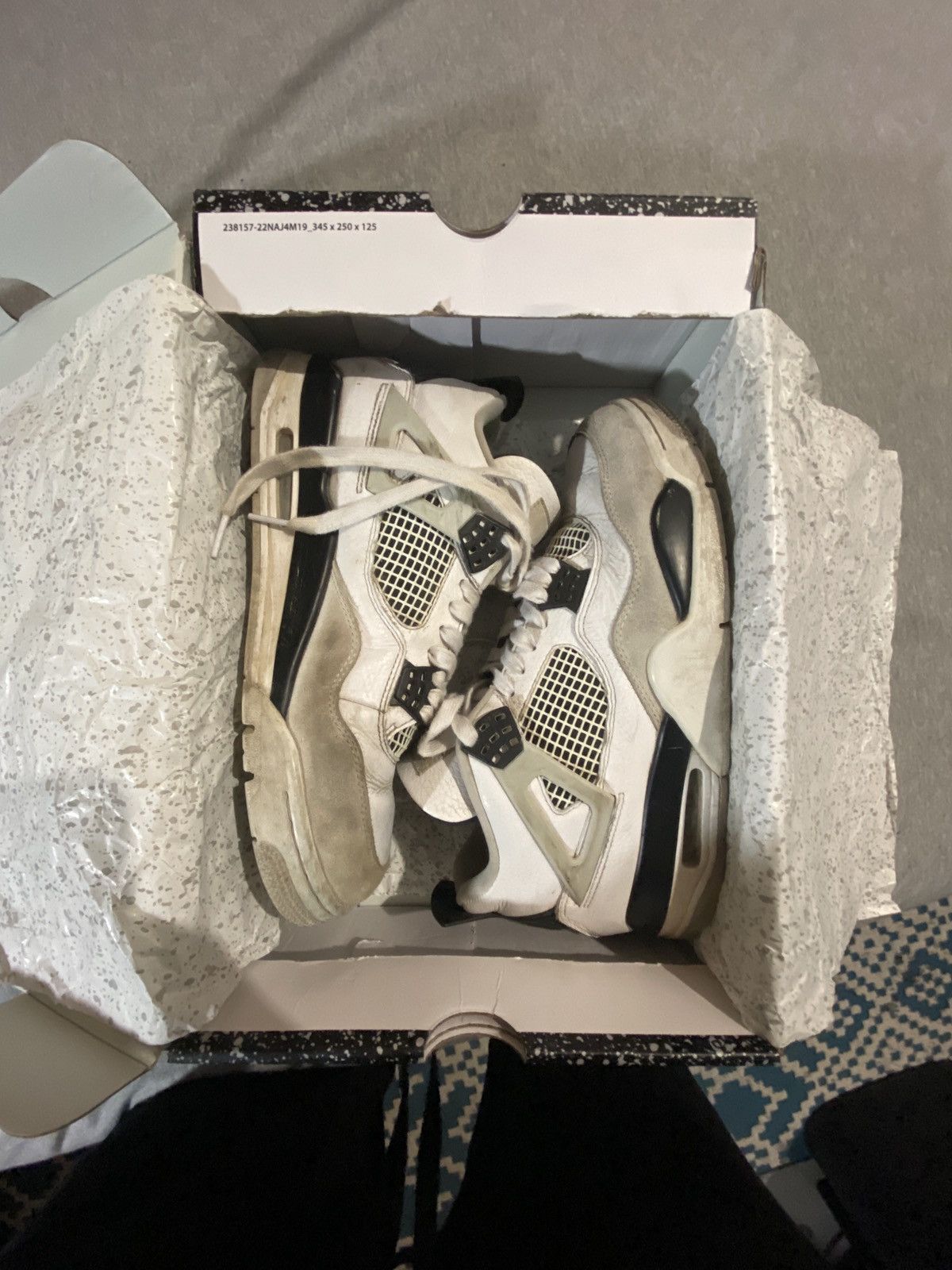 Jordan Brand × Nike AIR JORDAN 4 RETRO MILITARY BLACK Size US 10 / EU 43 - 1 Thumbnail