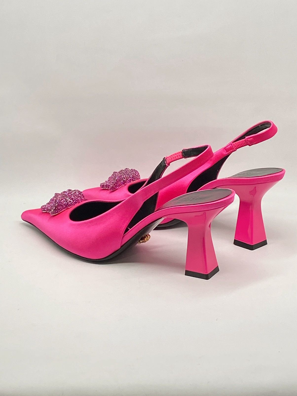 Versace Versace La Medusa Embellished Slingback Pump size 37.5 Size US 7.5 / IT 37.5 - 9 Thumbnail