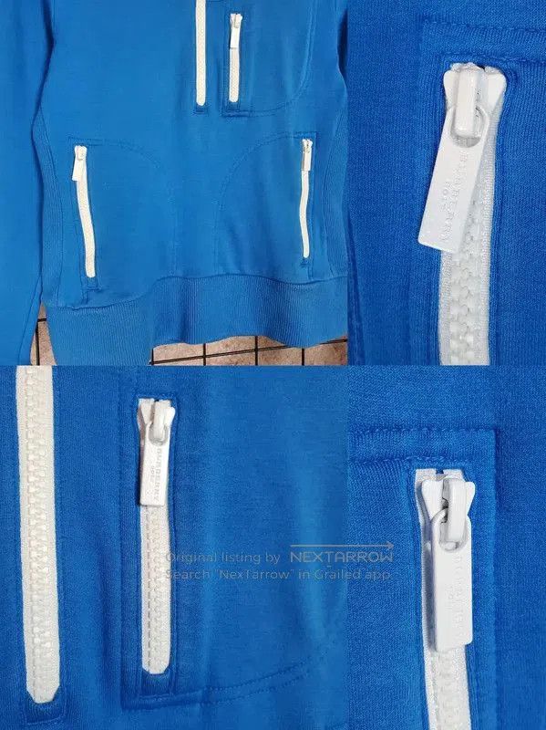 Burberry Burberry Blue Cotton Blend Pullover Sweatshirt. Size S / US 4 / IT 40 - 4 Thumbnail