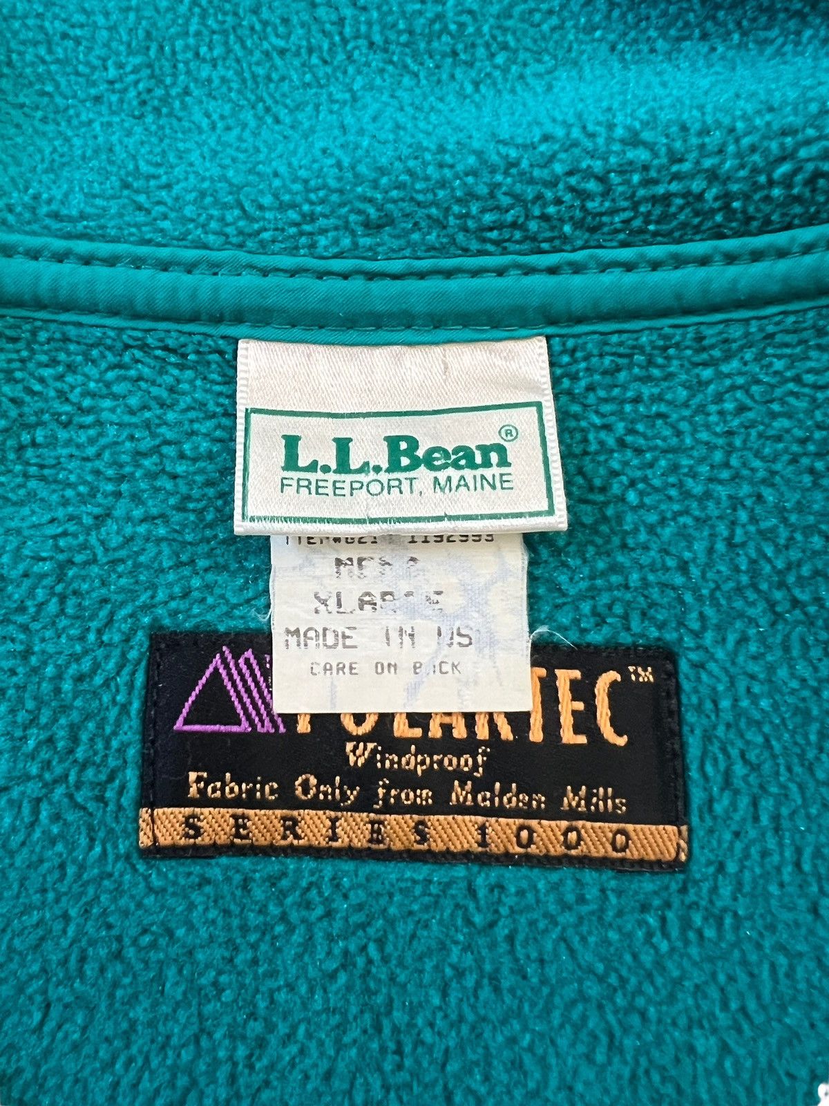 L.L. Bean × Polartec × Vintage Vintage 90s LL Bean Windbloc Series Polartec Fleece Jacket Size US XL / EU 56 / 4 - 8 Thumbnail