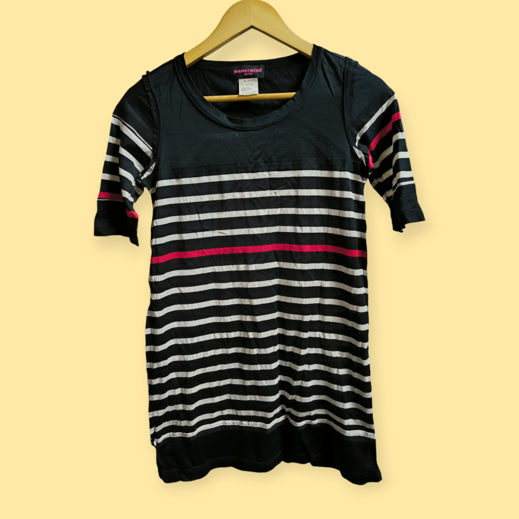 Japanese Brand × Mastermind Production Mastermind Japan Striped Tee Size XS / US 0-2 / IT 36-38 - 8 Thumbnail