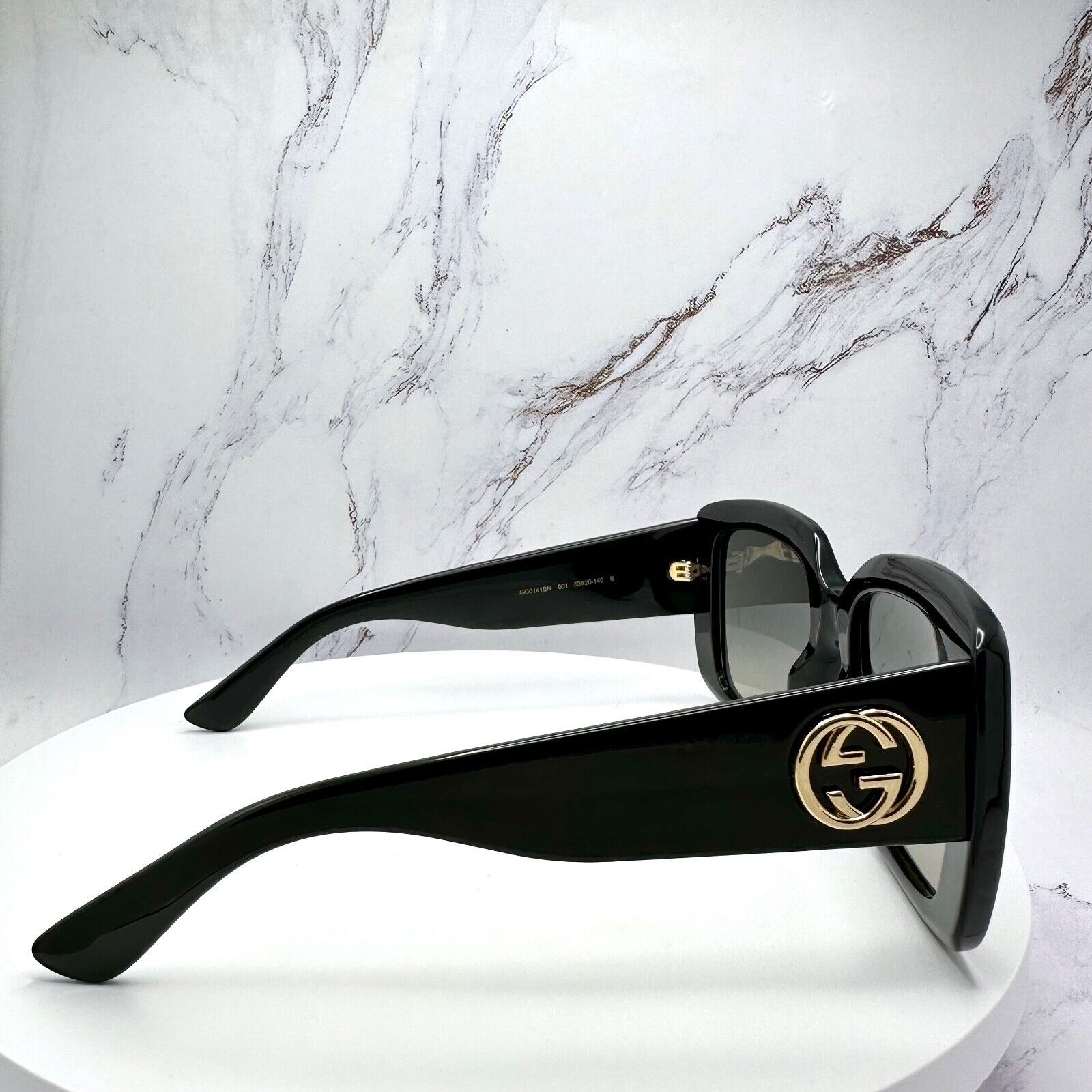 Gucci New Gucci Sunglasses New Black Gold GG Metal Logo Authentic Size ONE SIZE - 3 Thumbnail