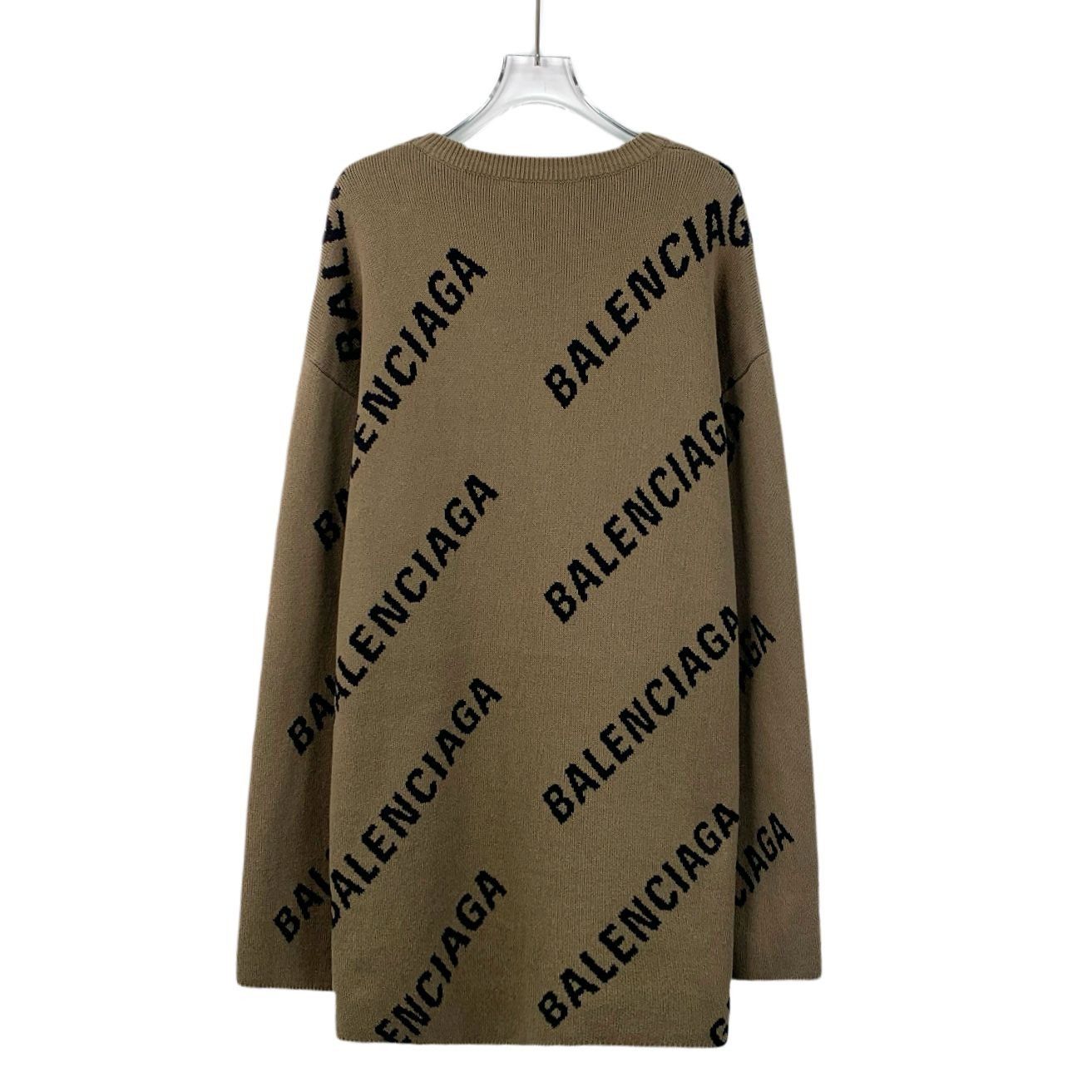 Balenciaga Balenciaga XS Brown Logo Knit Sweater Unisex Wool Blend Roun Size XS / US 0-2 / IT 36-38 - 7 Thumbnail
