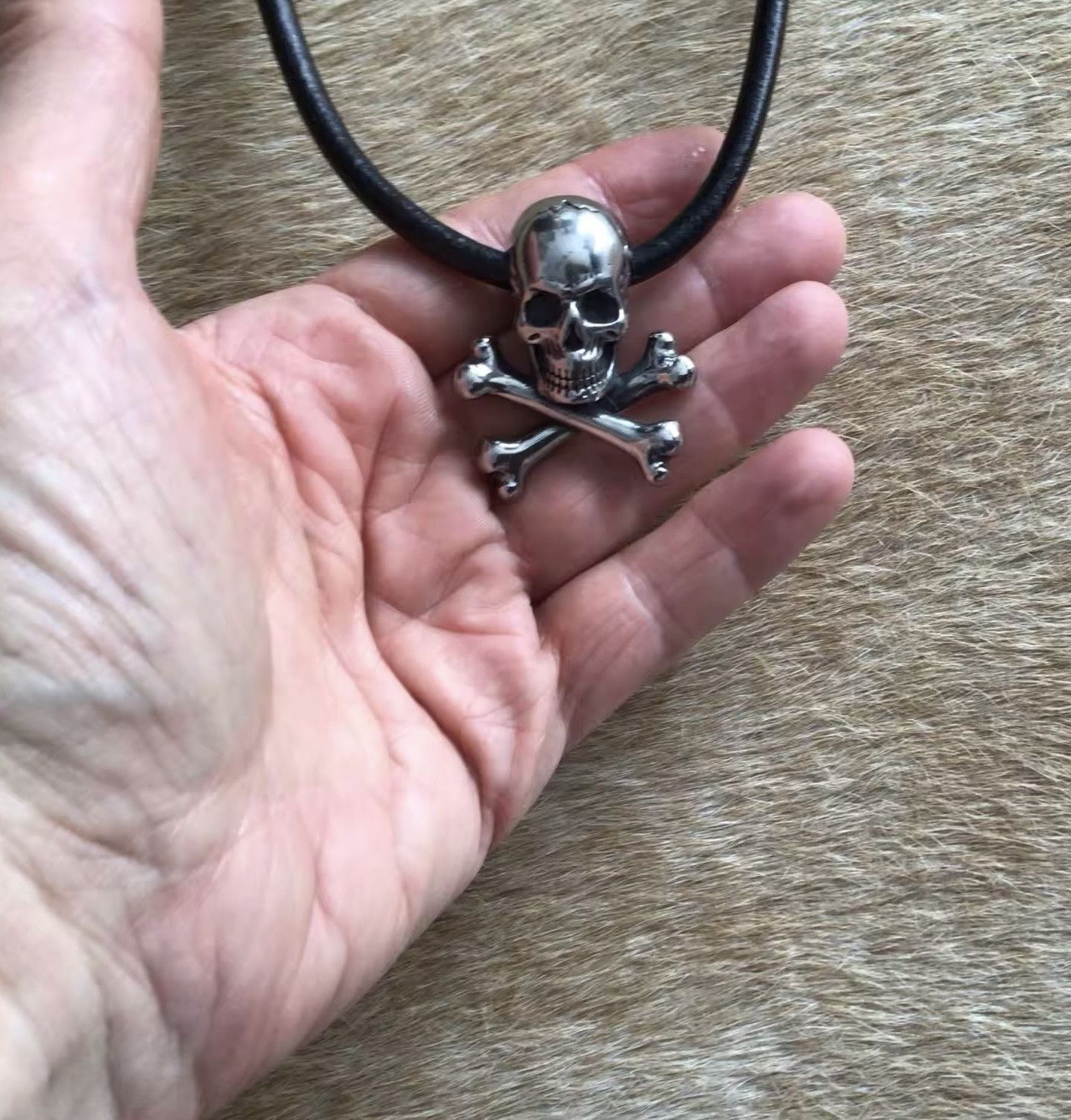Vintage Punk Steel Skull Chain Pendant Necklace Size ONE SIZE - 5 Thumbnail