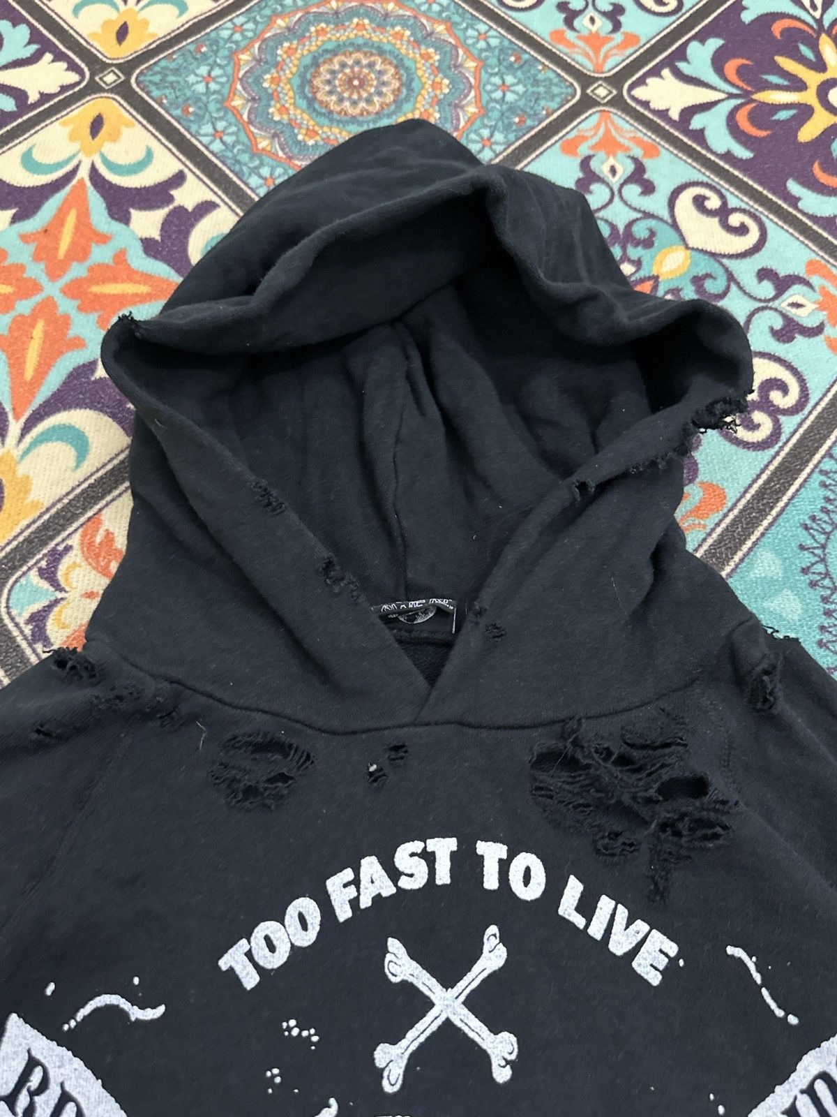 Japanese Brand RNA Japanese “Too Fast To Live Too Young To Die” Distressed Size US M / EU 48-50 / 2 - 7 Thumbnail