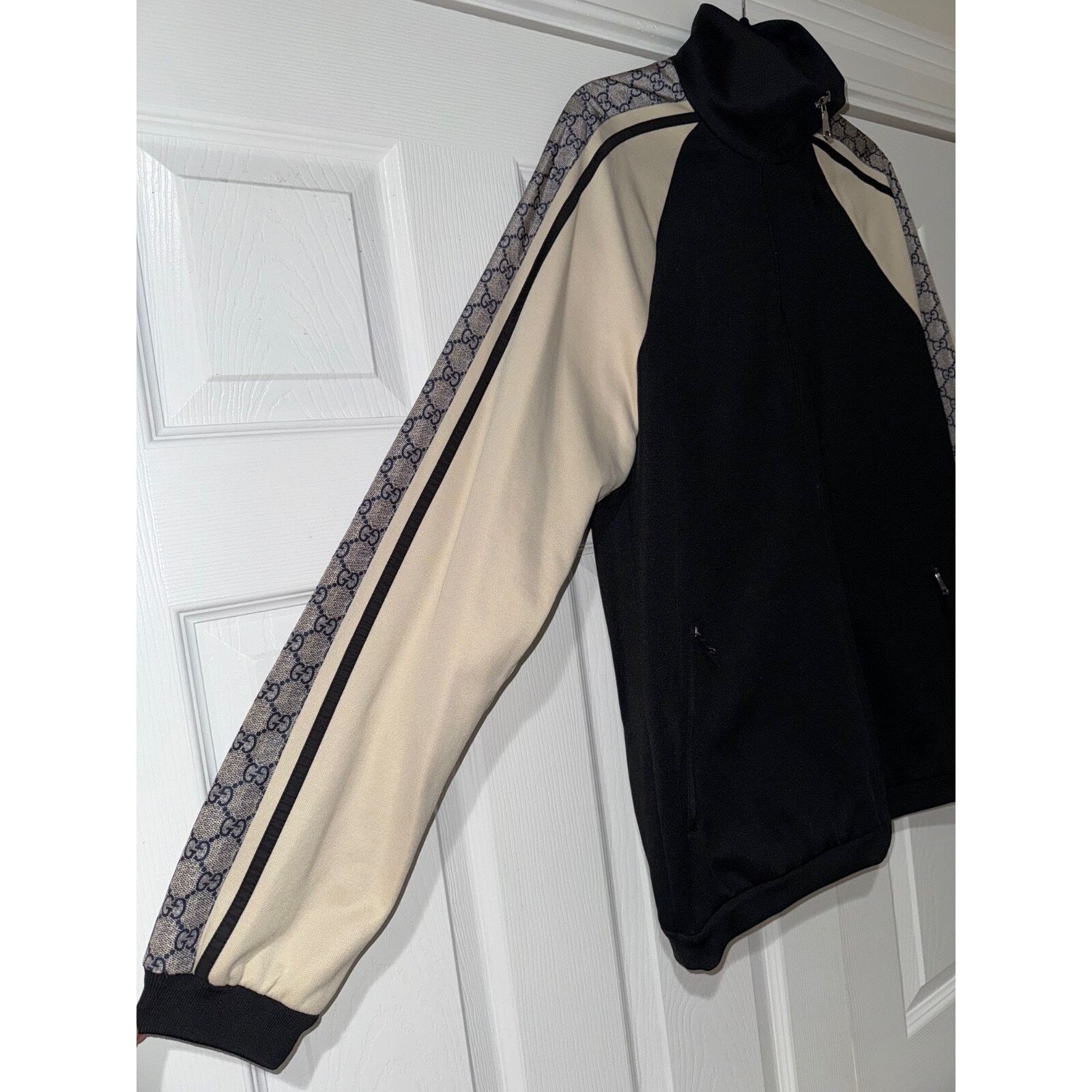 Gucci Gucci Black Oversized Technical Jersey Bomber Track Jacket S Size US S / EU 44-46 / 1 - 15 Thumbnail
