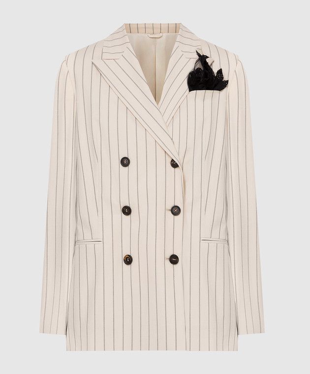 o1y0725 Blazer in Light Beige/Black