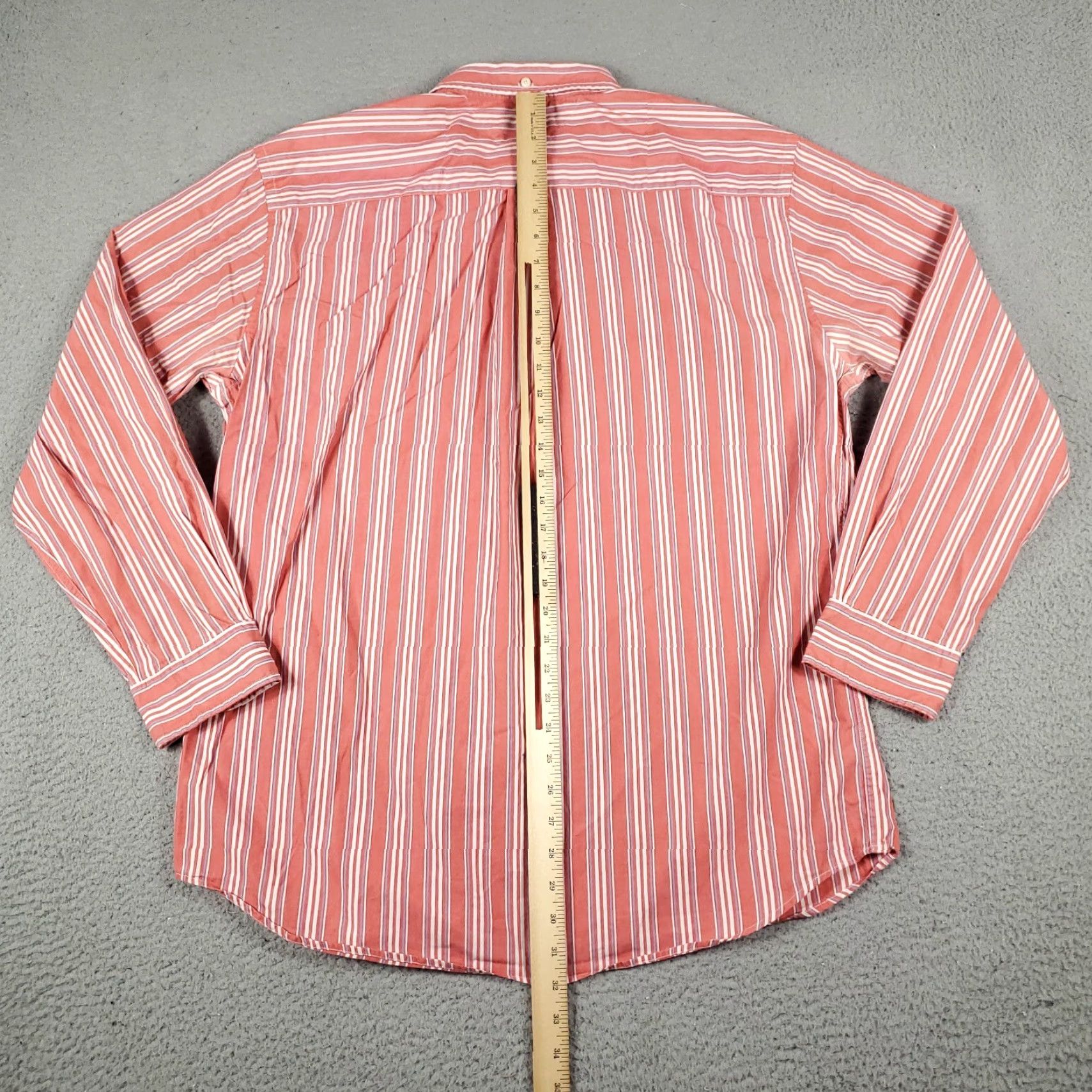 Tommy Hilfiger VINTAGE Tommy Hilfiger Shirt Mens XL Red Pink Striped Button-Up Long Sleeve Casual/Business Classic Logo, 90s Style Mens XL Red Pink Striped Shirt Size US XL / EU 56 / 4 - 6 Thumbnail