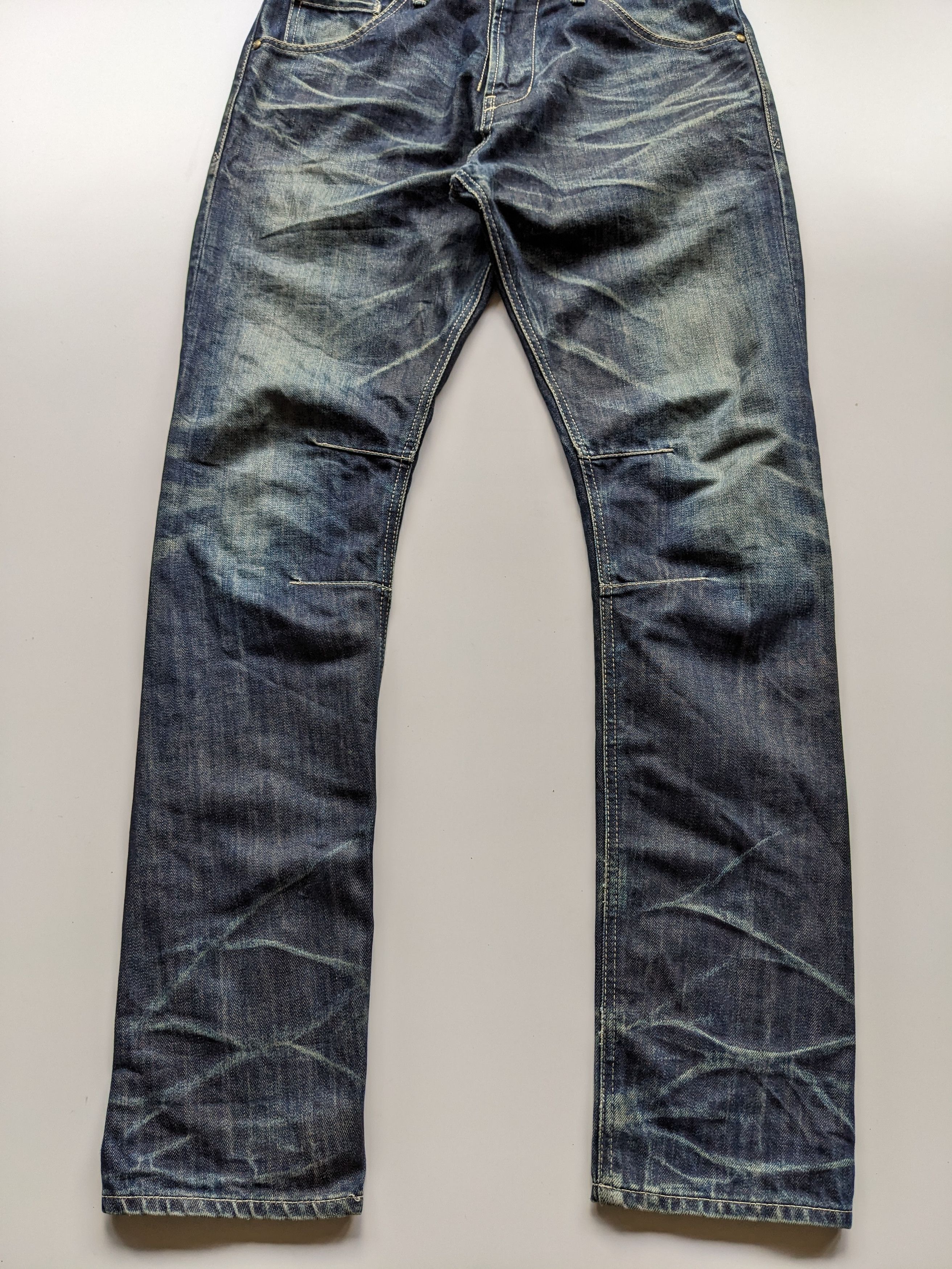 Japanese Brand × Jean × Vanquish Vanquish faded clawmark curve leg jeans Size US 33 - 4 Thumbnail