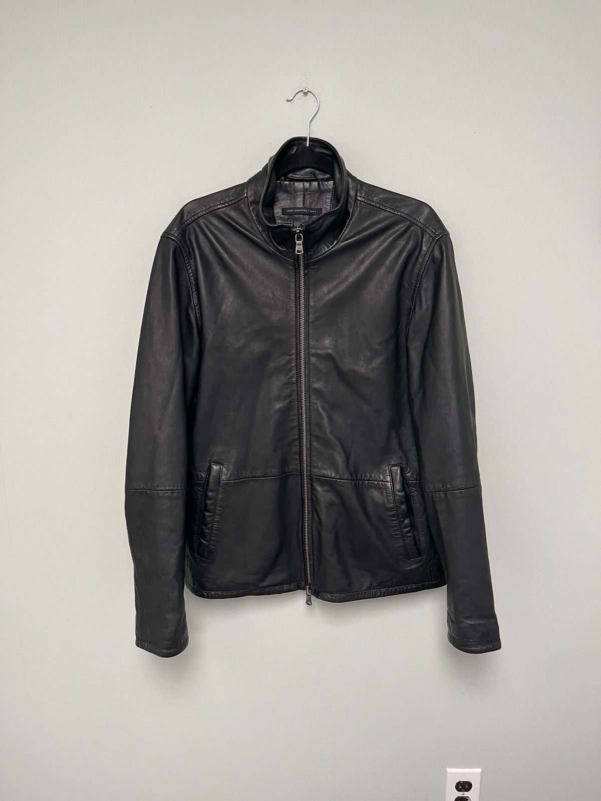 John Varvatos Slim Fit Leather Jacket. Medium. Size US M / EU 48-50 / 2 - 7 Thumbnail