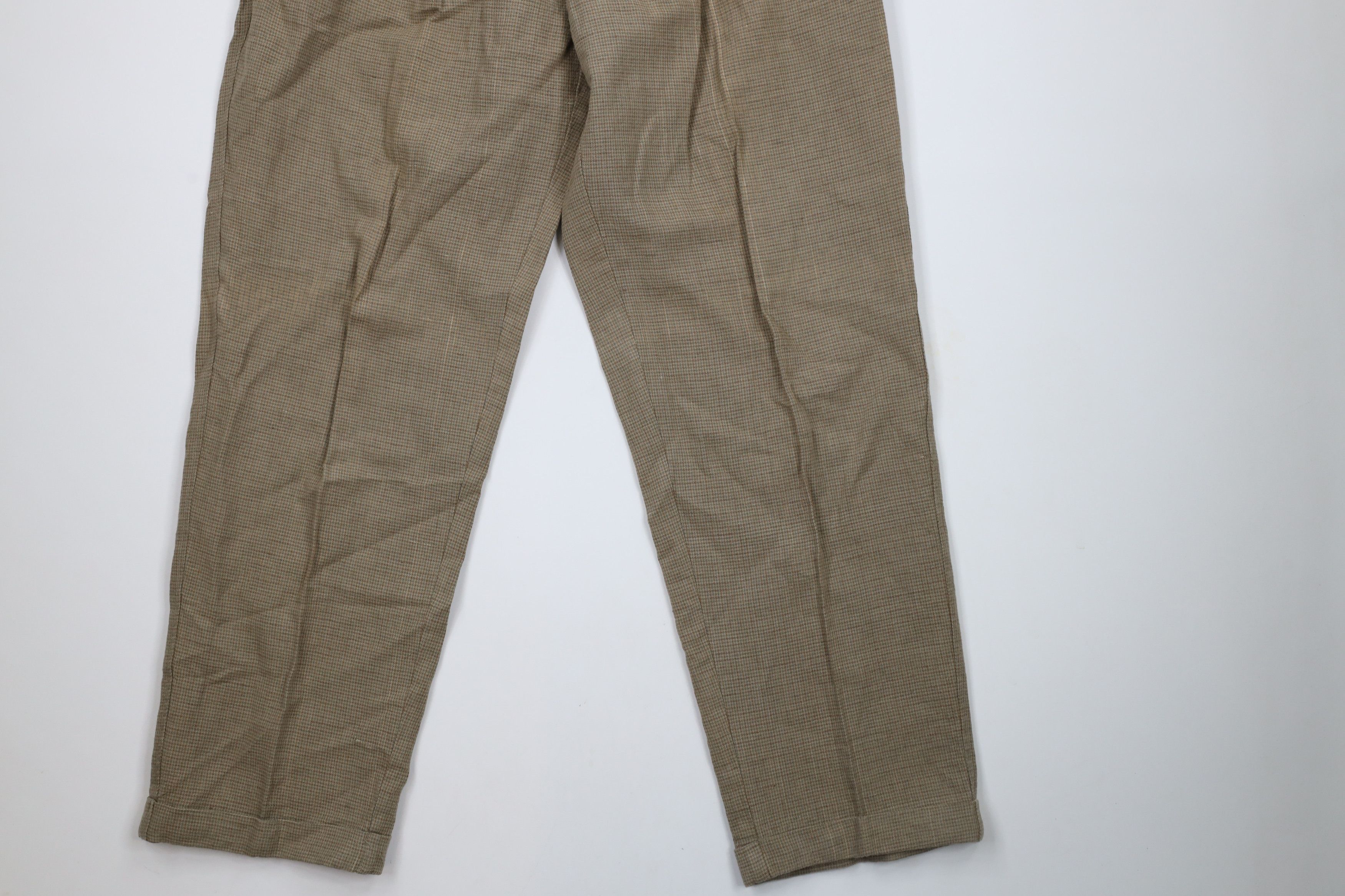 Eddie Bauer × Vintage Vintage 90s Eddie Bauer Blend Pleated Wide Leg Cuffed Pants Size US 36 / EU 52 - 4 Thumbnail