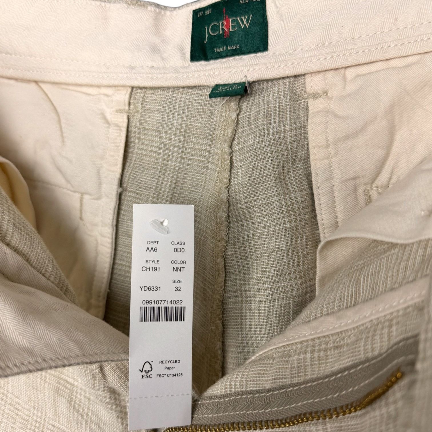 J.Crew J.Crew Oarsman 7" Shorts Mens 32 Tan Linen Flat Plaid NWT Size US 32 / EU 48 - 6 Thumbnail
