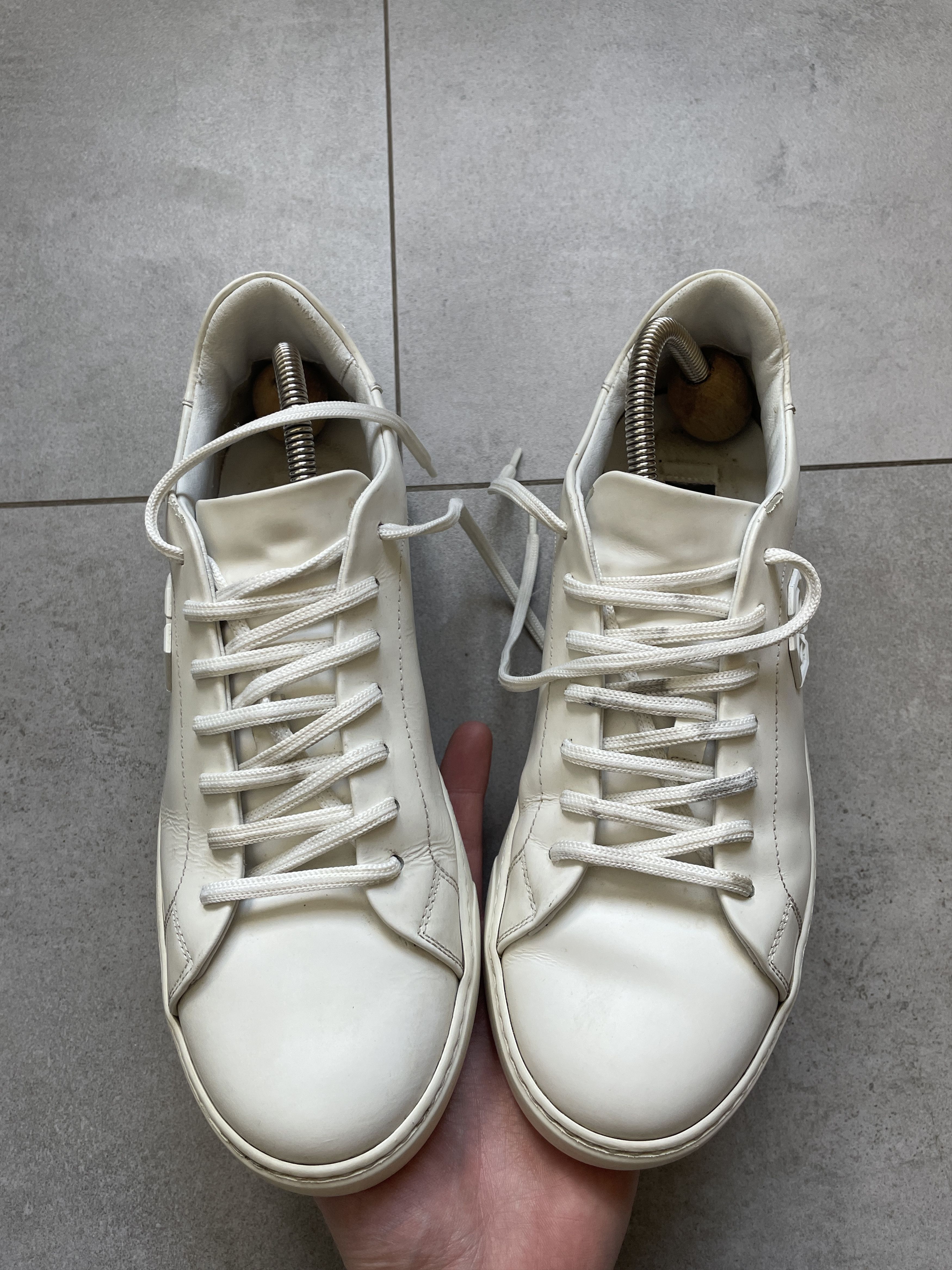 Philipp Plein PHILLIP PLEIN SKULL WHITE LEATHER LOW TOPS Size US 9.5 / EU 42-43 - 2 Thumbnail