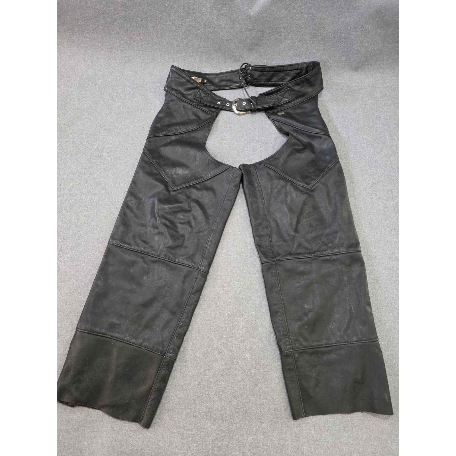Harley Davidson Vintage Harley Davidson Leather Mens Chaps Black Size XLarge Size US 40 / EU 56 - 1 Thumbnail