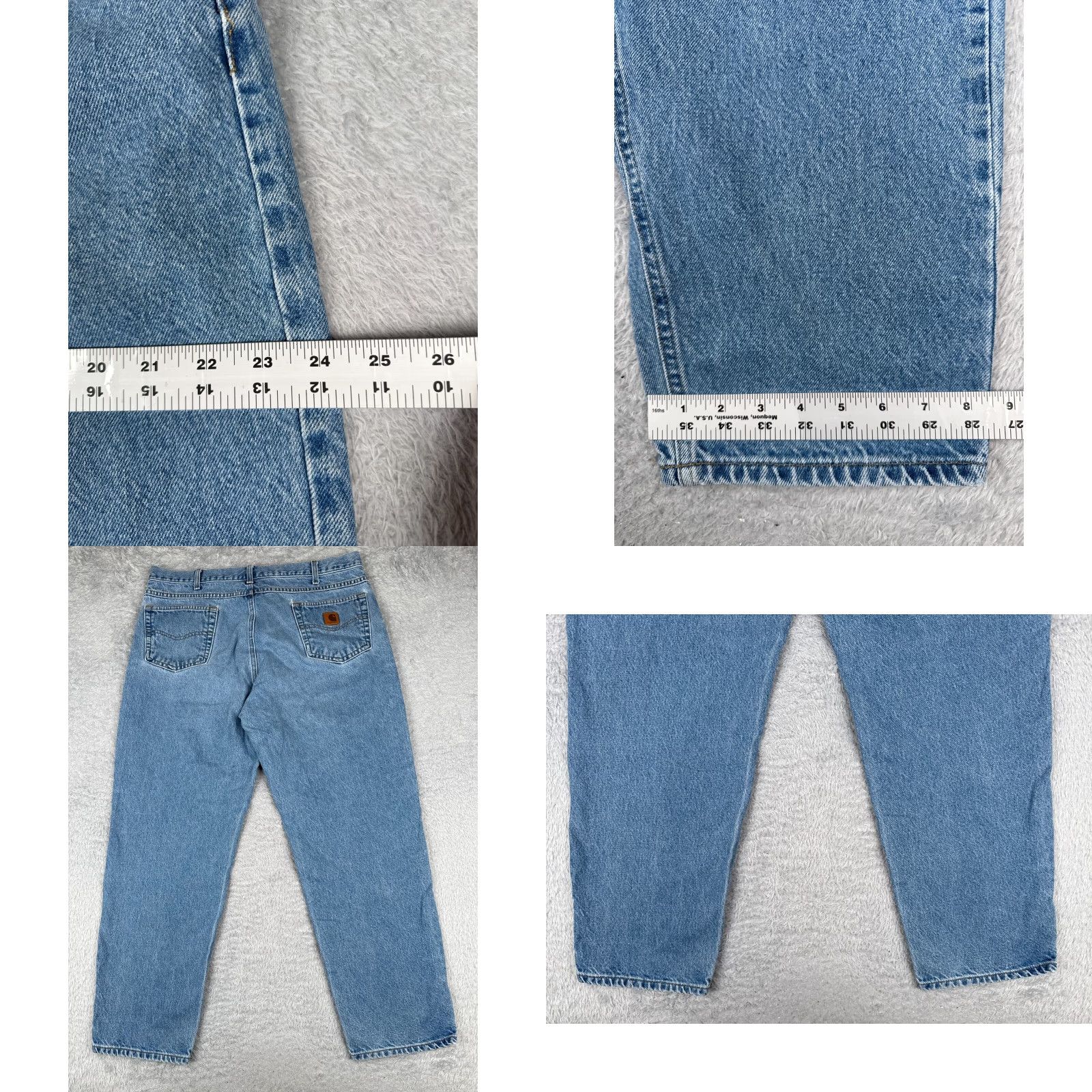Carhartt Carhartt Jeans Adult 40 Blue Denim Relaxed Fit 100% Cotton Straight 37x30 Jeans Size US 40 / EU 56 - 9 Thumbnail