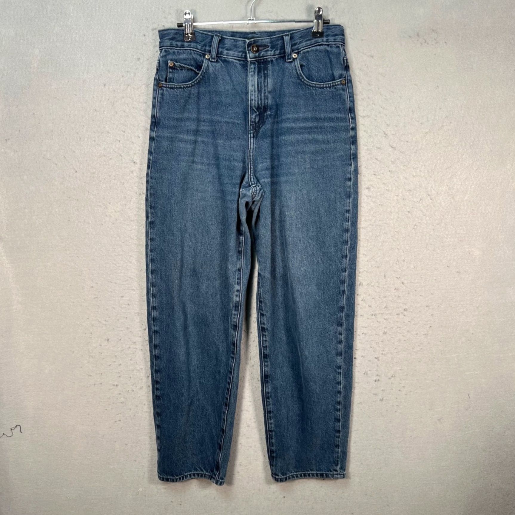 Uniqlo Uniqlo Jeans Women's 23 High-Waisted Tapered 100% Cotton Blue Denim Jeans Size 40" / US 18 - 2 Thumbnail
