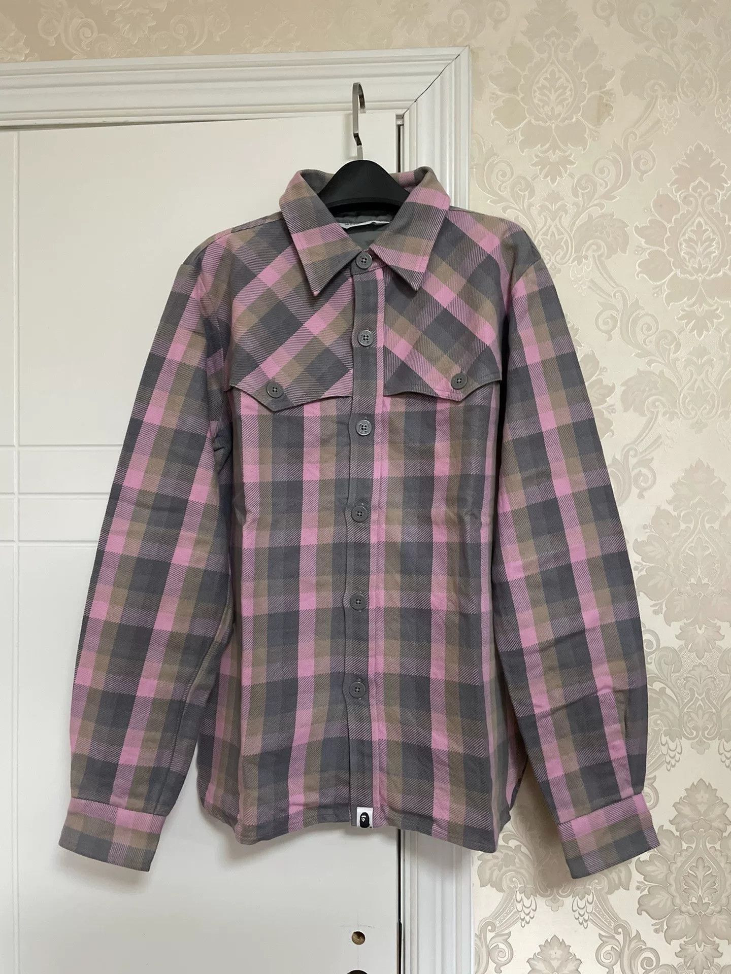Bape BAPE Aoyama Limited Pink Check Shirt Jacket Size US M / EU 48-50 / 2 - 1 Thumbnail