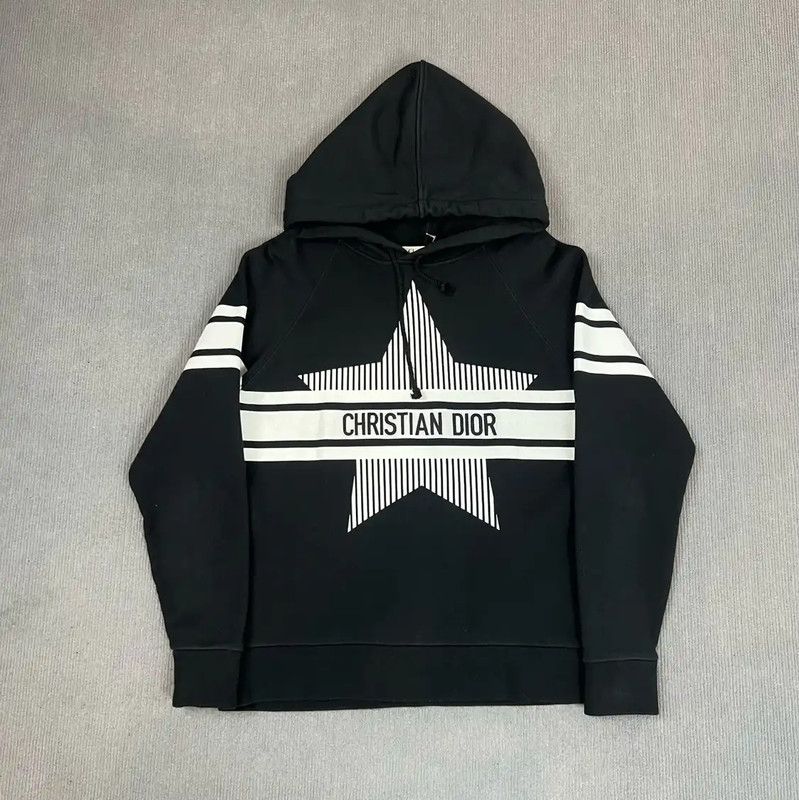Dior Dior Black Cotton Hooded Sweatshirt for Women 0089 Size XS / US 0-2 / IT 36-38 - 1 Thumbnail
