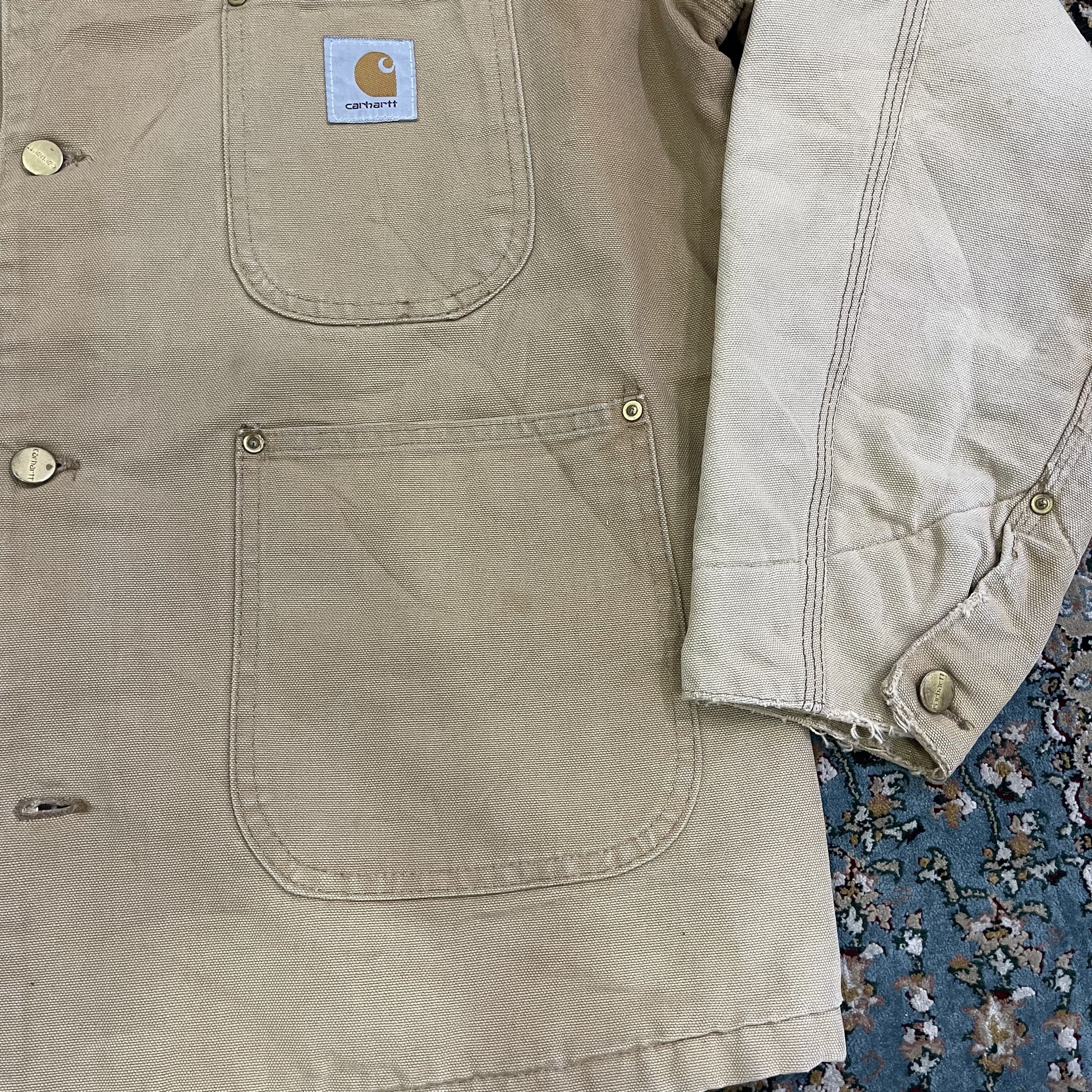 Carhartt × Carhartt Wip × Vintage Vtg 90s Carhartt Detroit Jacket Inner Blanket Size US XL / EU 56 / 4 - 7 Thumbnail