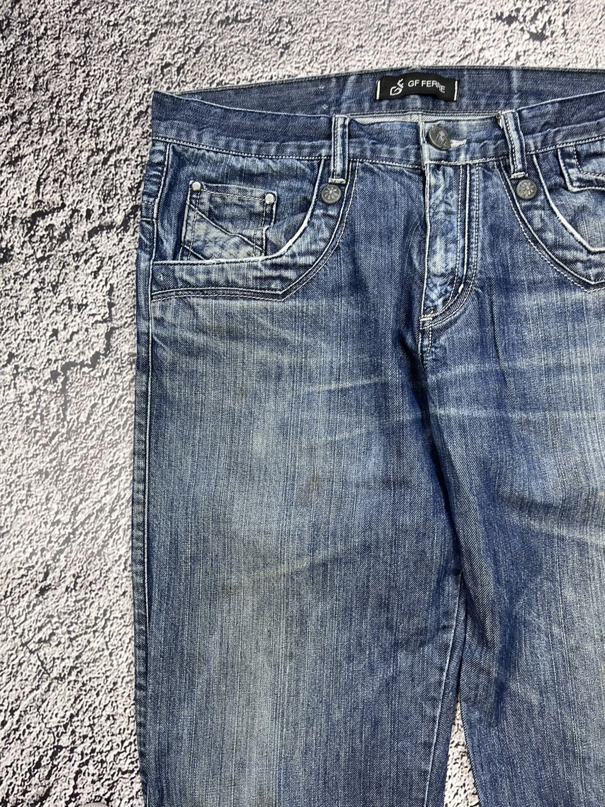 Vintage Y2K faded japan trashed jeans streetwear size 36