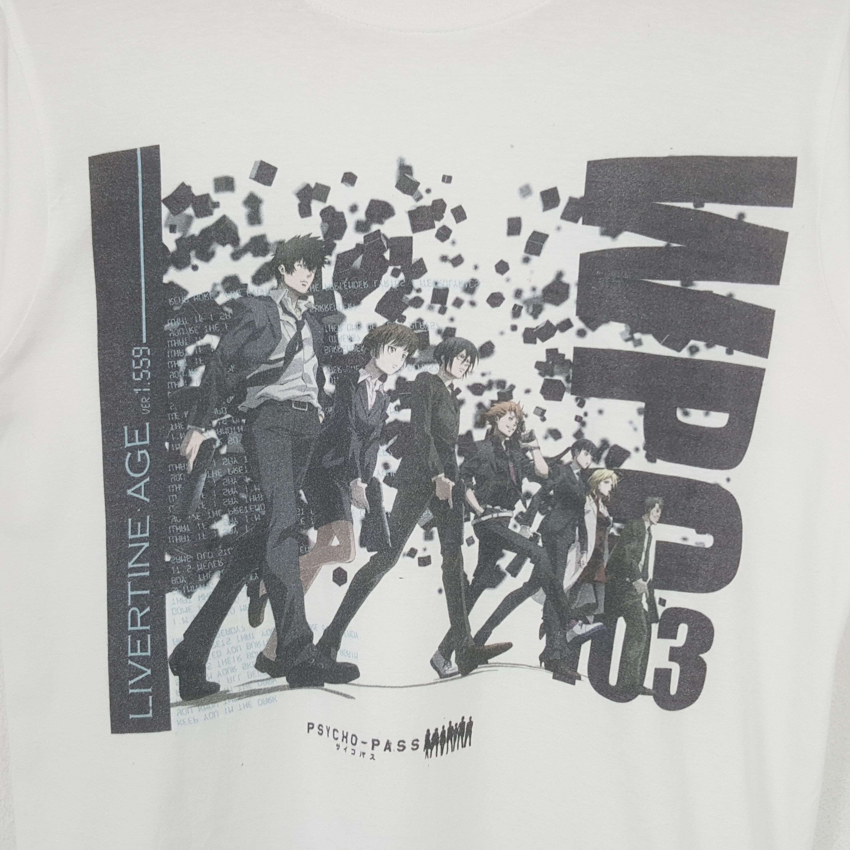 Anime Vintage Psycho-Pass Japanese Thriller Anime Tshirt RR3 Size US M / EU 48-50 / 2 - 2 Thumbnail