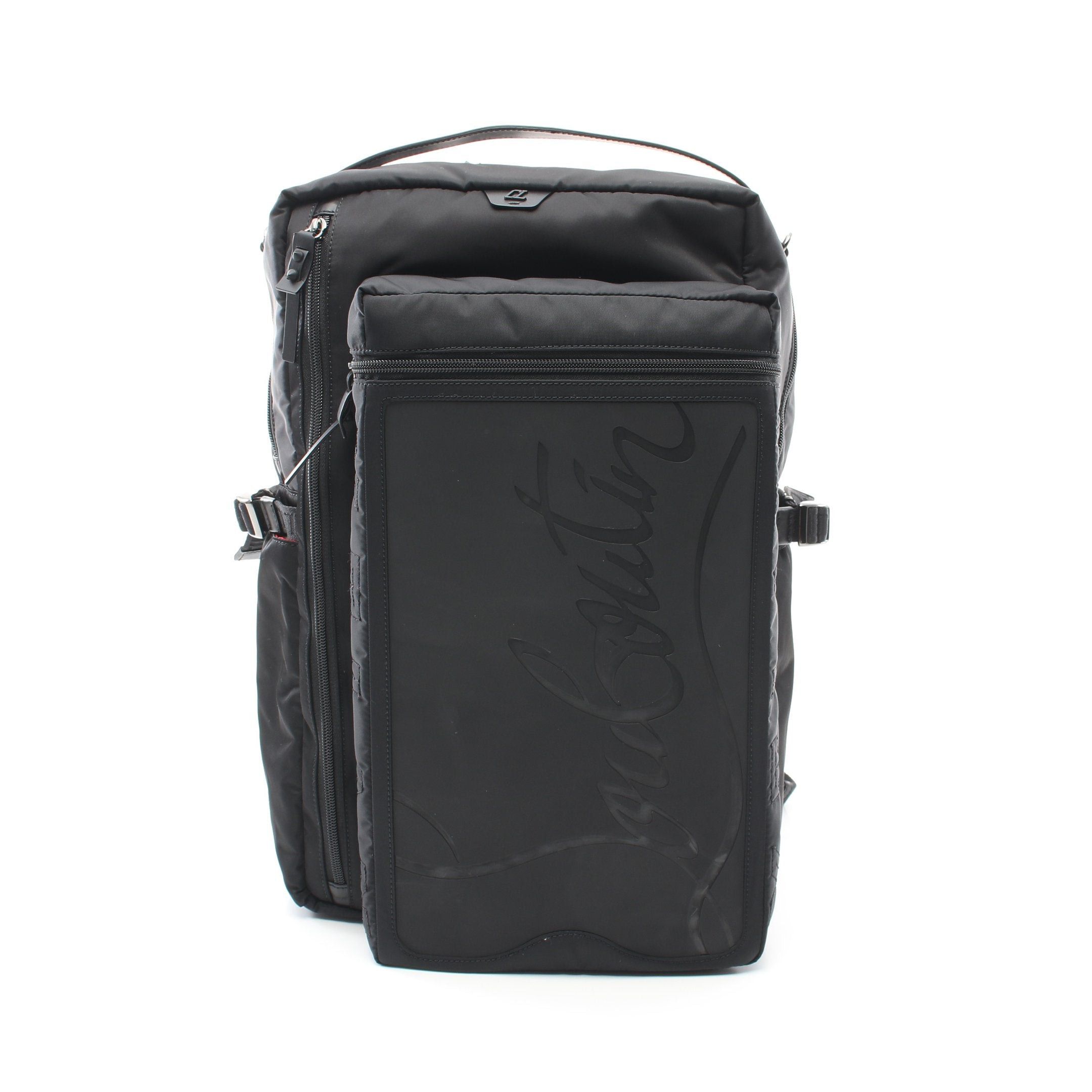Christian Louboutin Christian Louboutin Loubideal Backpack Rucksack Nylon Rubber Leather Black Size ONE SIZE - 1 Thumbnail