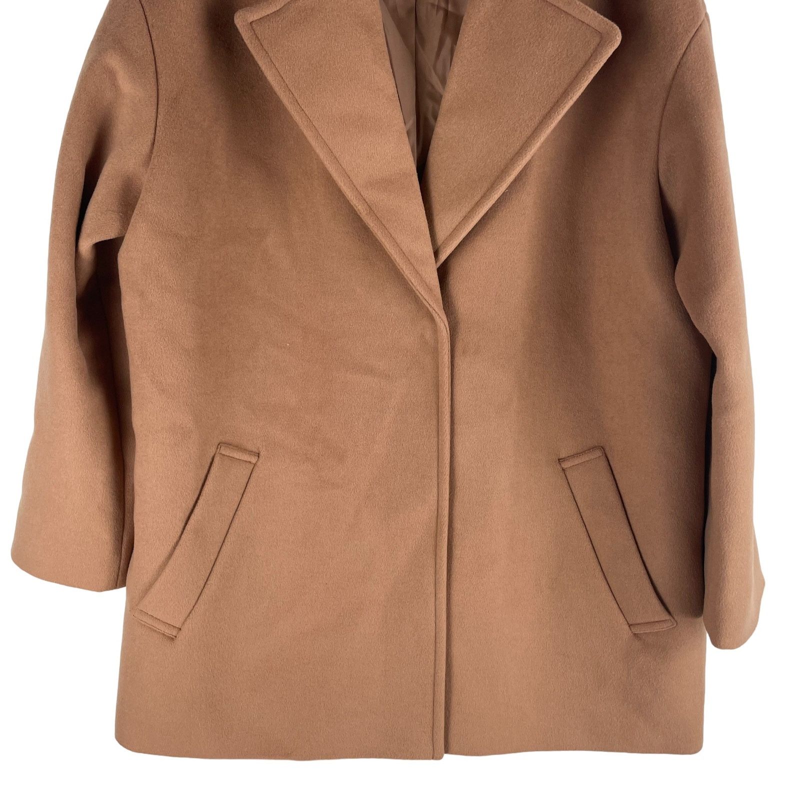Express Express Wool Blend Cocoon Coat Snap Button Camel Tan Size L Size L / US 10 / IT 46 - 5 Thumbnail