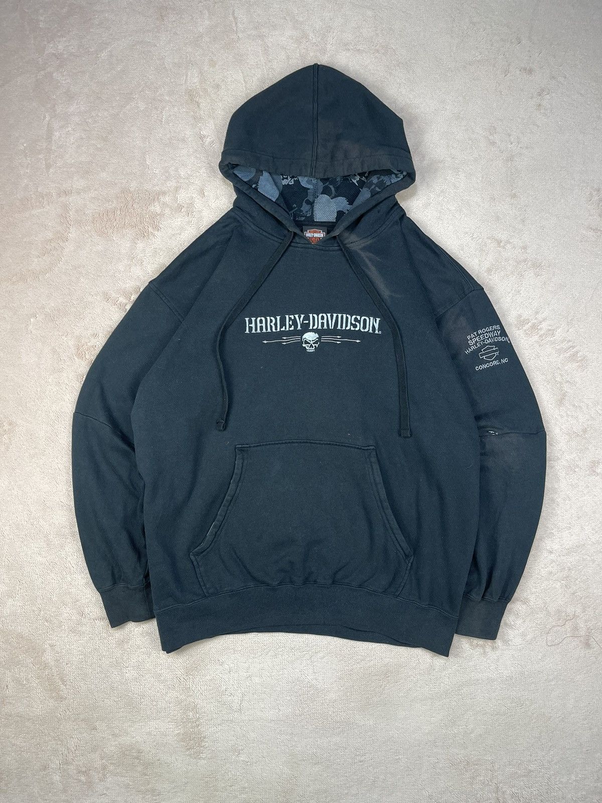 Harley Davidson Vintage HARLEY DAVIDSON Thrash Centre Skull Logo Pull Over Size US L / EU 52-54 / 3 - 6 Thumbnail
