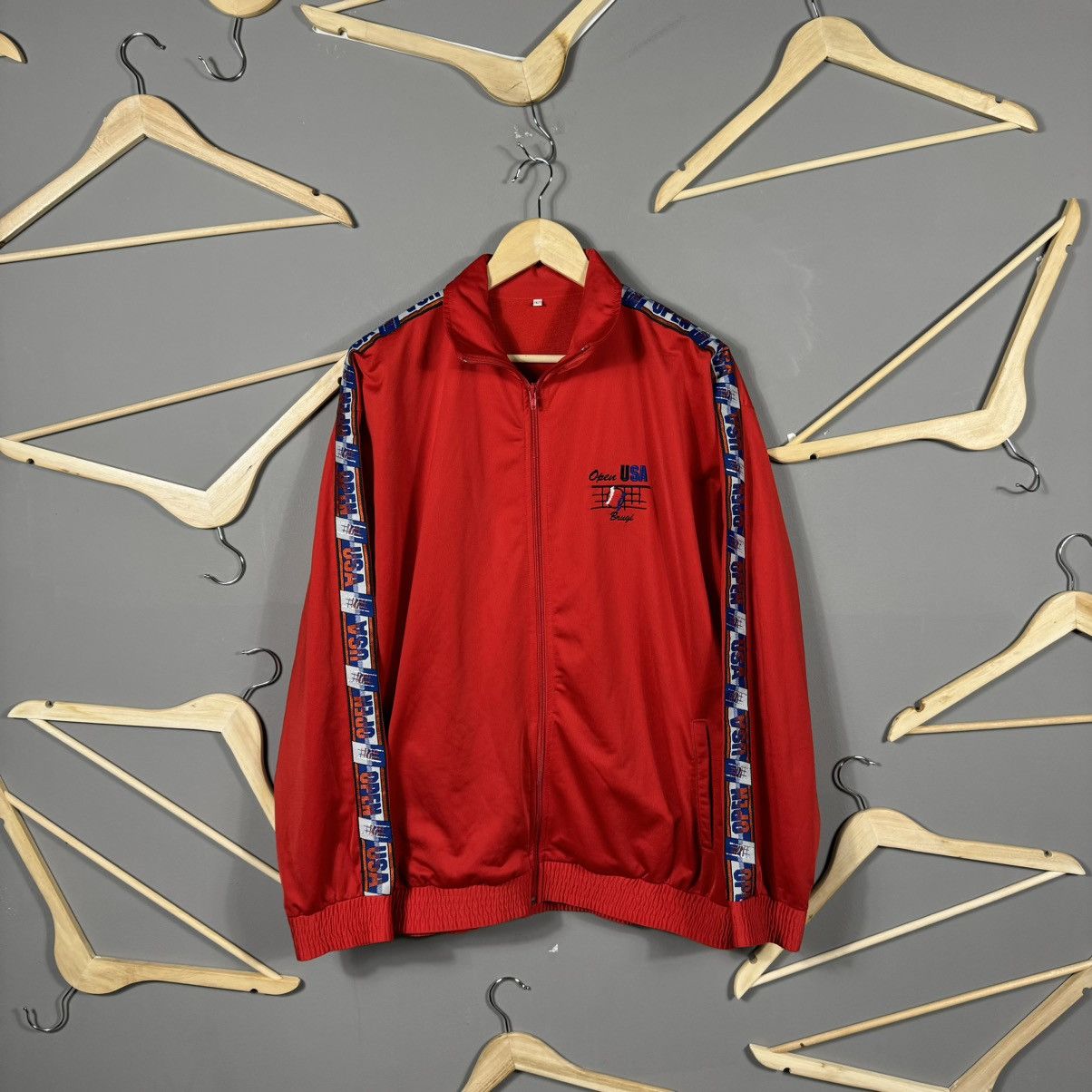 USA Olympics × Vintage Vintage USA Open Brugi Tennis Light Jacket Size US L / EU 52-54 / 3 - 1 Thumbnail