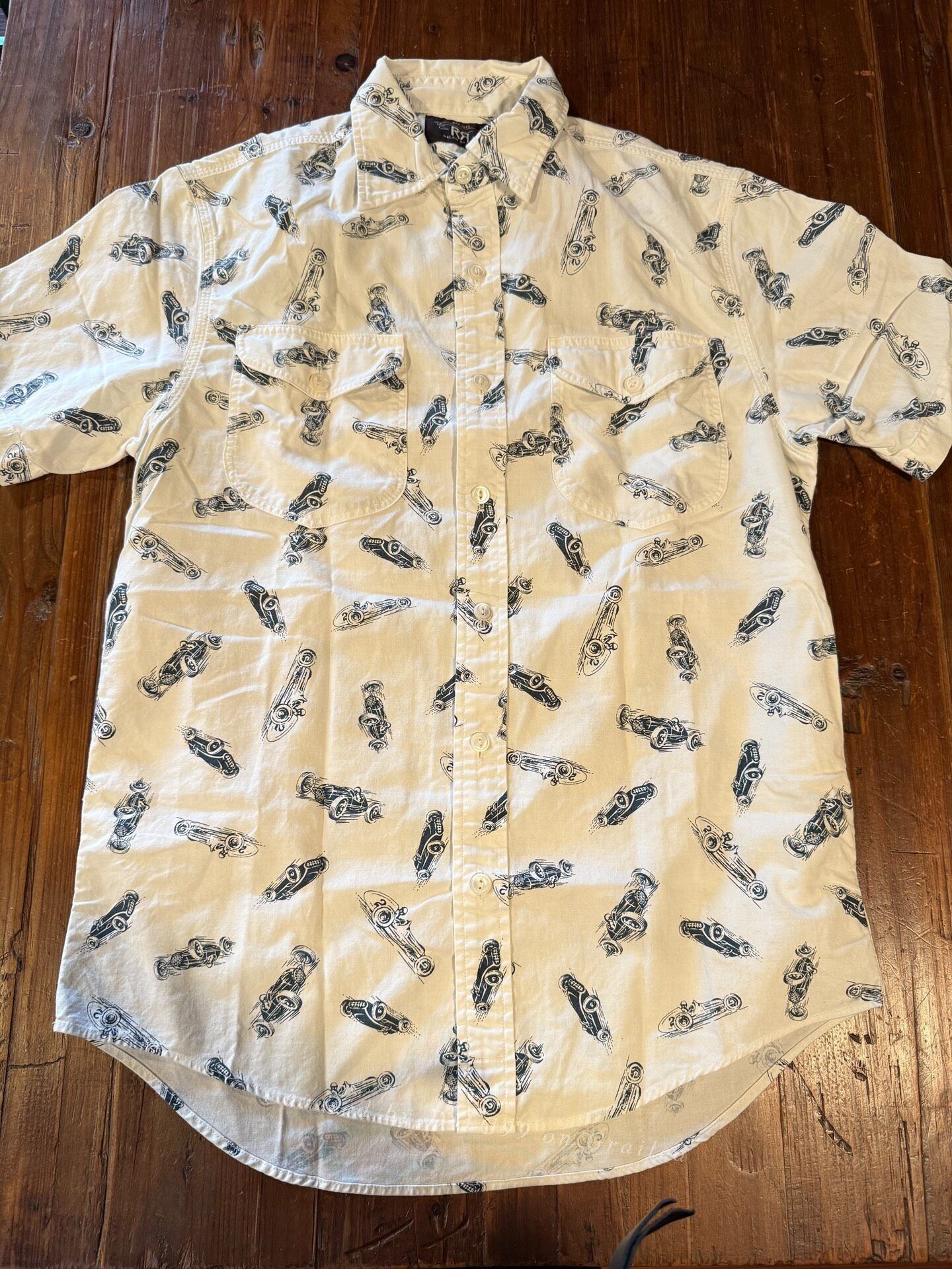 RRL Ralph Lauren RRL Vintage Car Print Short-Sleeve Shirt Size US S / EU 44-46 / 1 - 1 Thumbnail