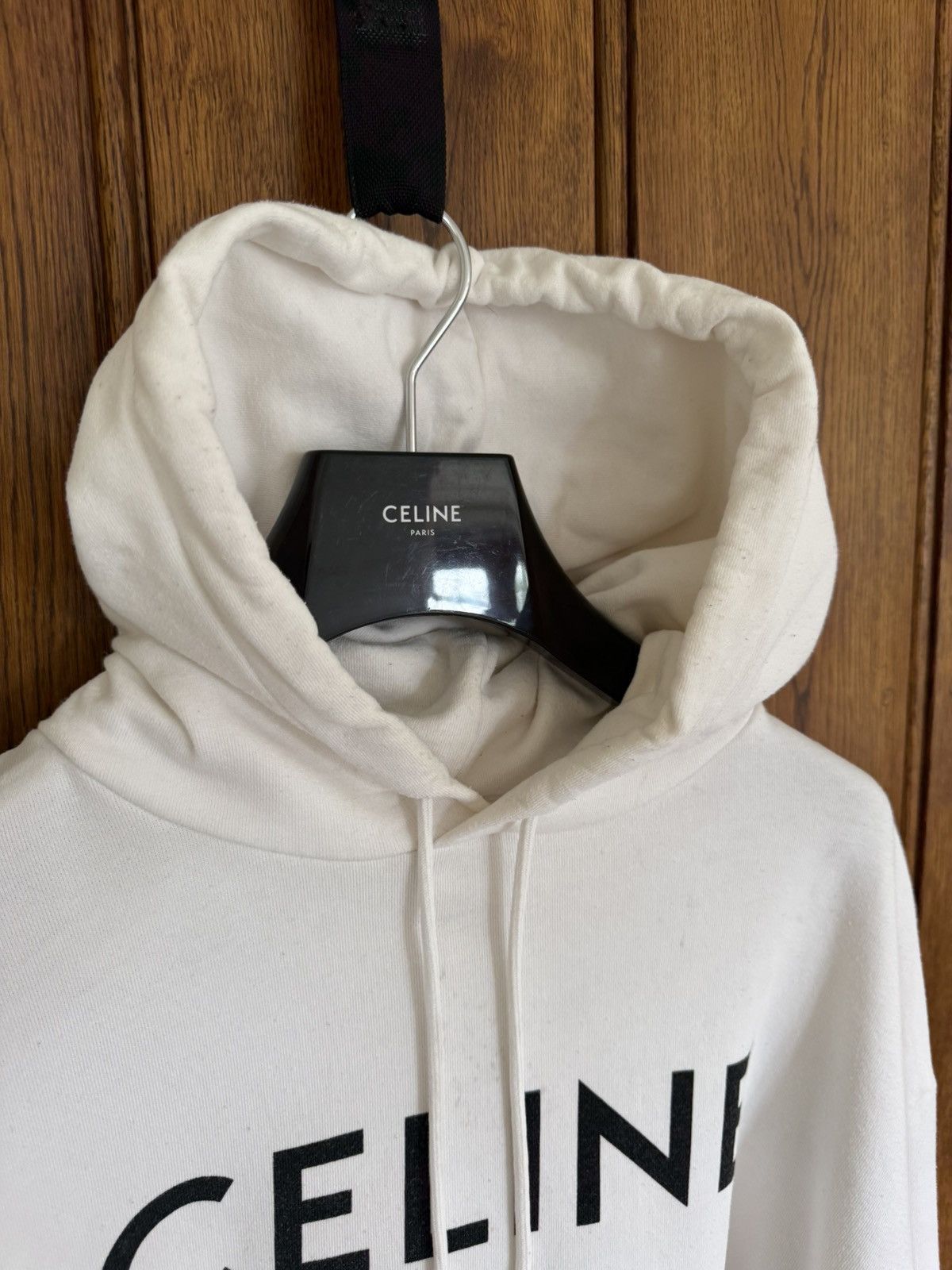 Celine Celine white black logo hoodie Hedi Slimane grail XL Size US XL / EU 56 / 4 - 10 Thumbnail