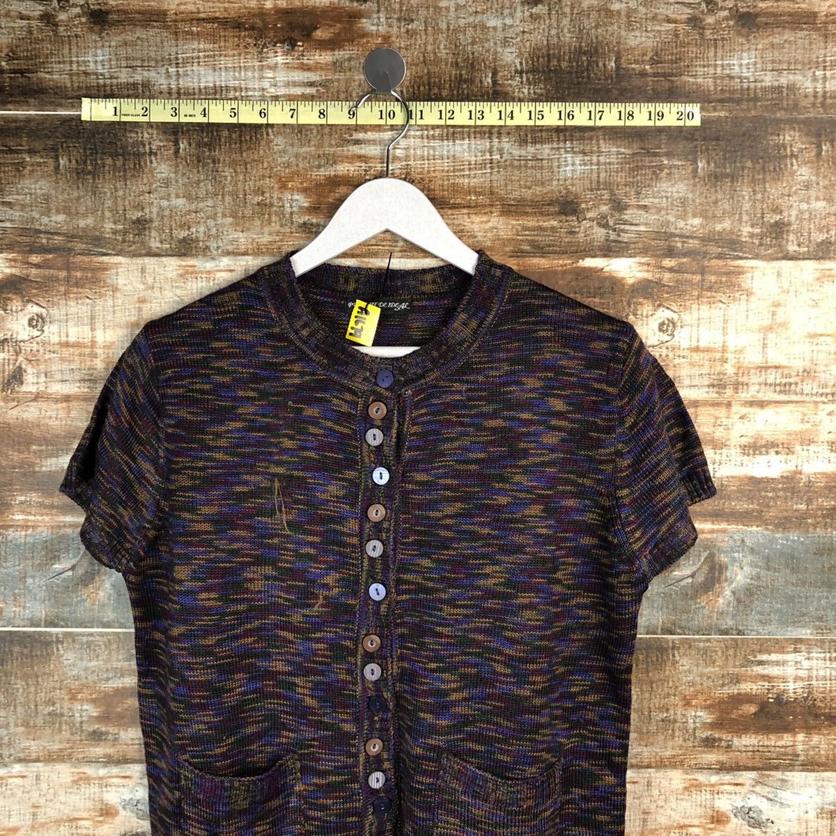 Japanese Brand Pursuft Deideal Purple Cardigan vintage Knitwear #A1679 Size M / US 6-8 / IT 42-44 - 2 Thumbnail
