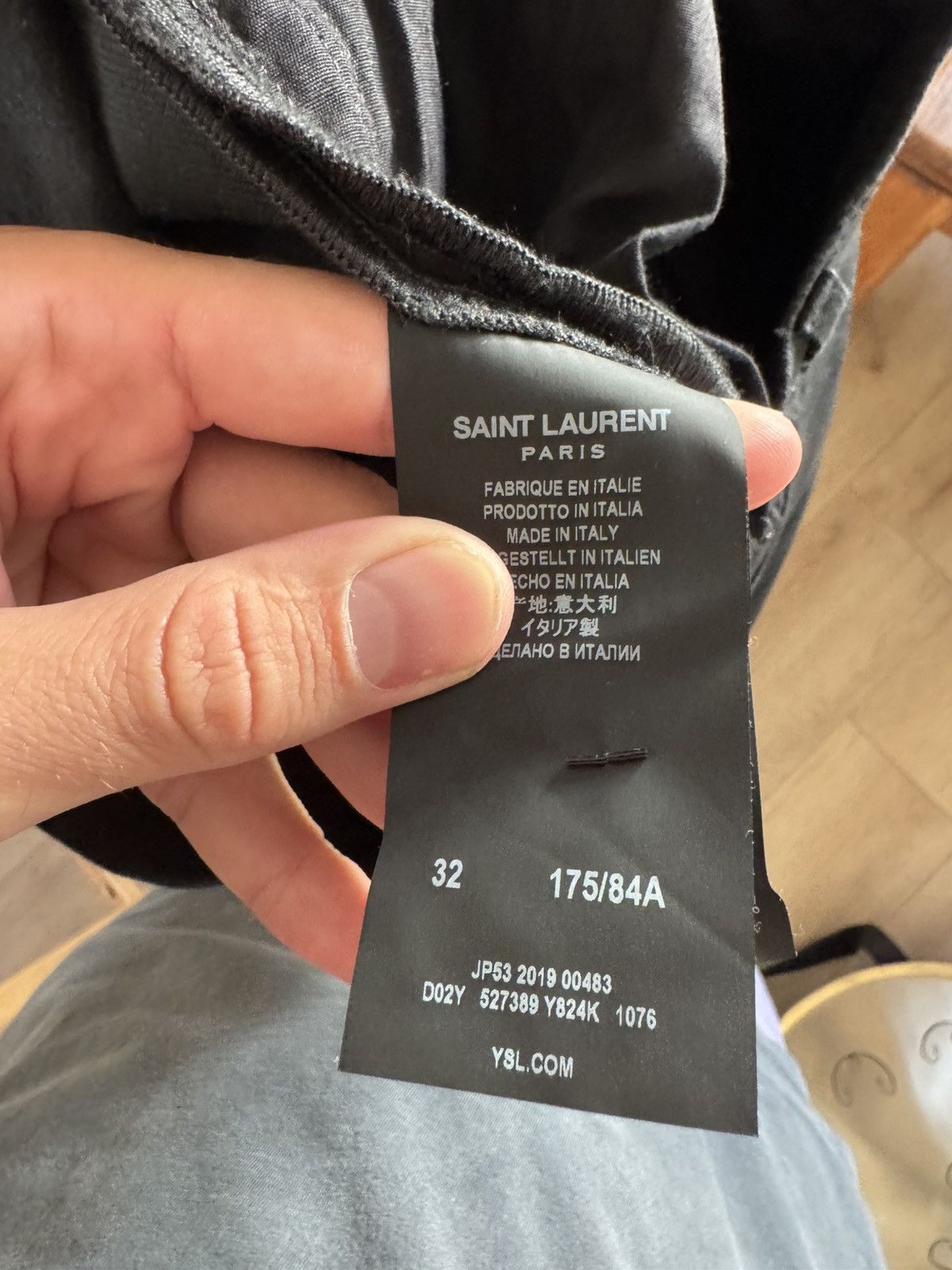 Saint Laurent Paris Waxed Nightrider D02 Denim Size US 32 / EU 48 - 5 Thumbnail